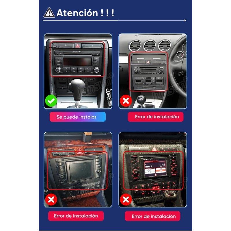 Detalle 2 de JUNSUN para Audi A4 8E B6 B7, autorradio Android 15 de 7 pulgadas, 2 GB/64 GB