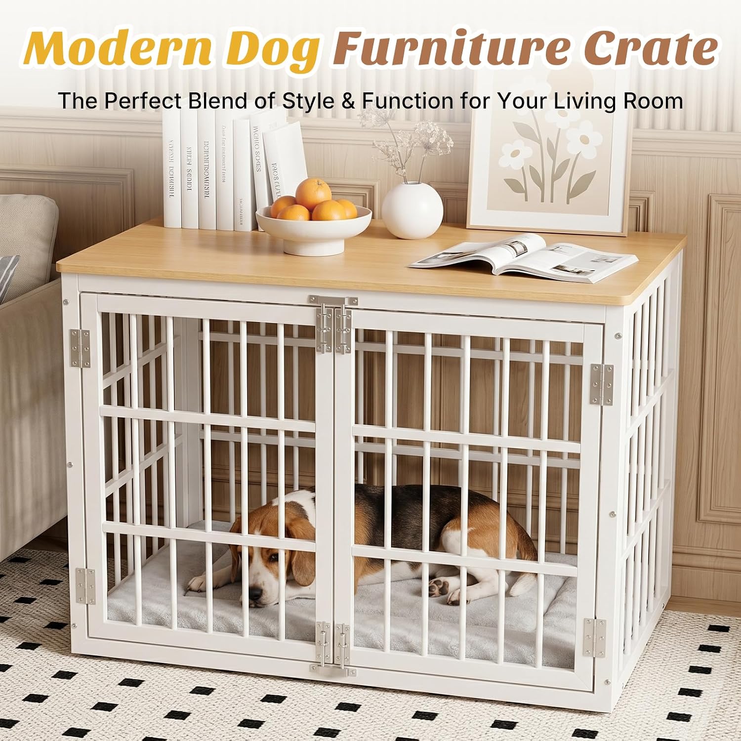 Detalle 2 de DUMOS Dog Crate Furniture 38-Inch