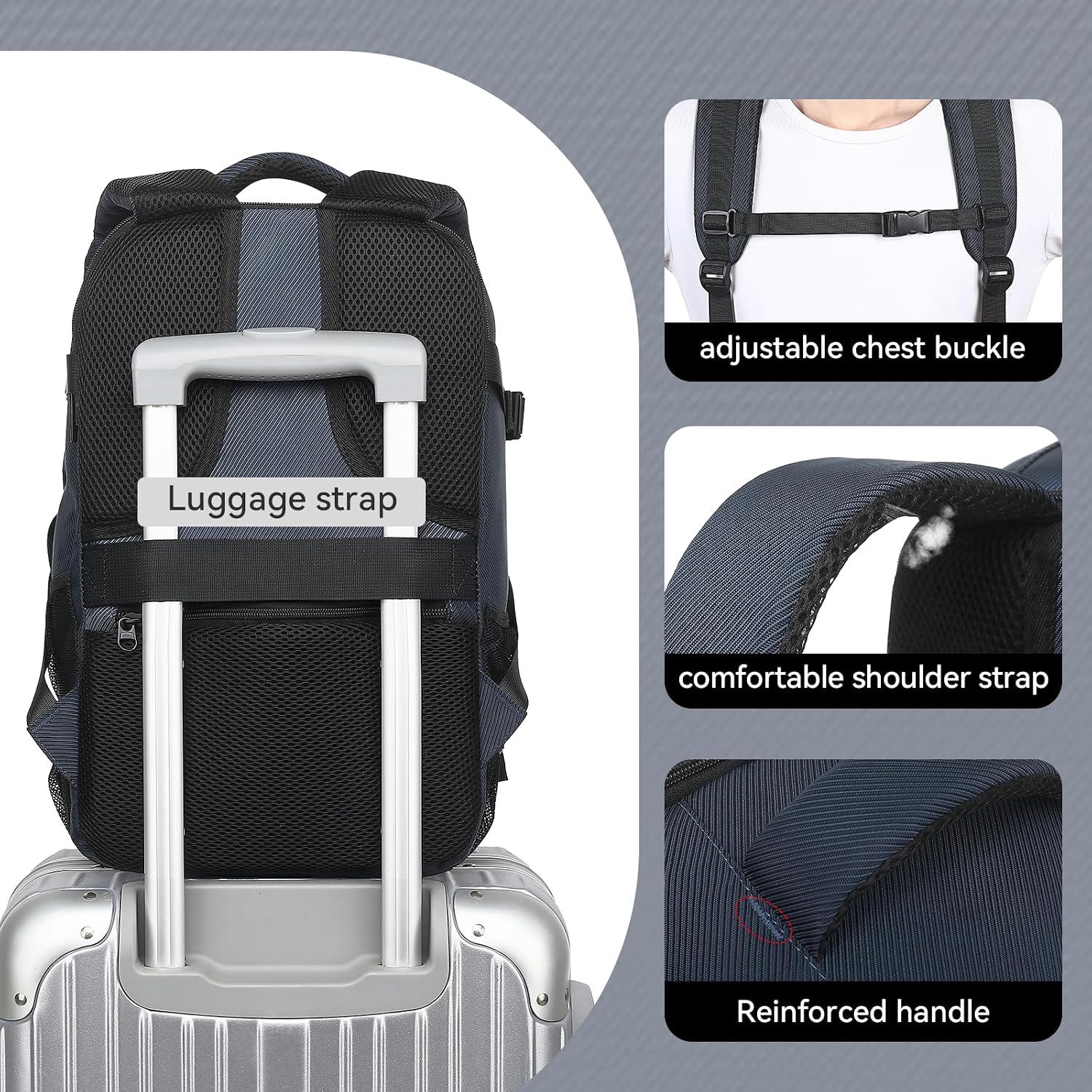 Thumbnail 6 de Yankony Ryanair Cabin Bag 40x30x20 Underseat