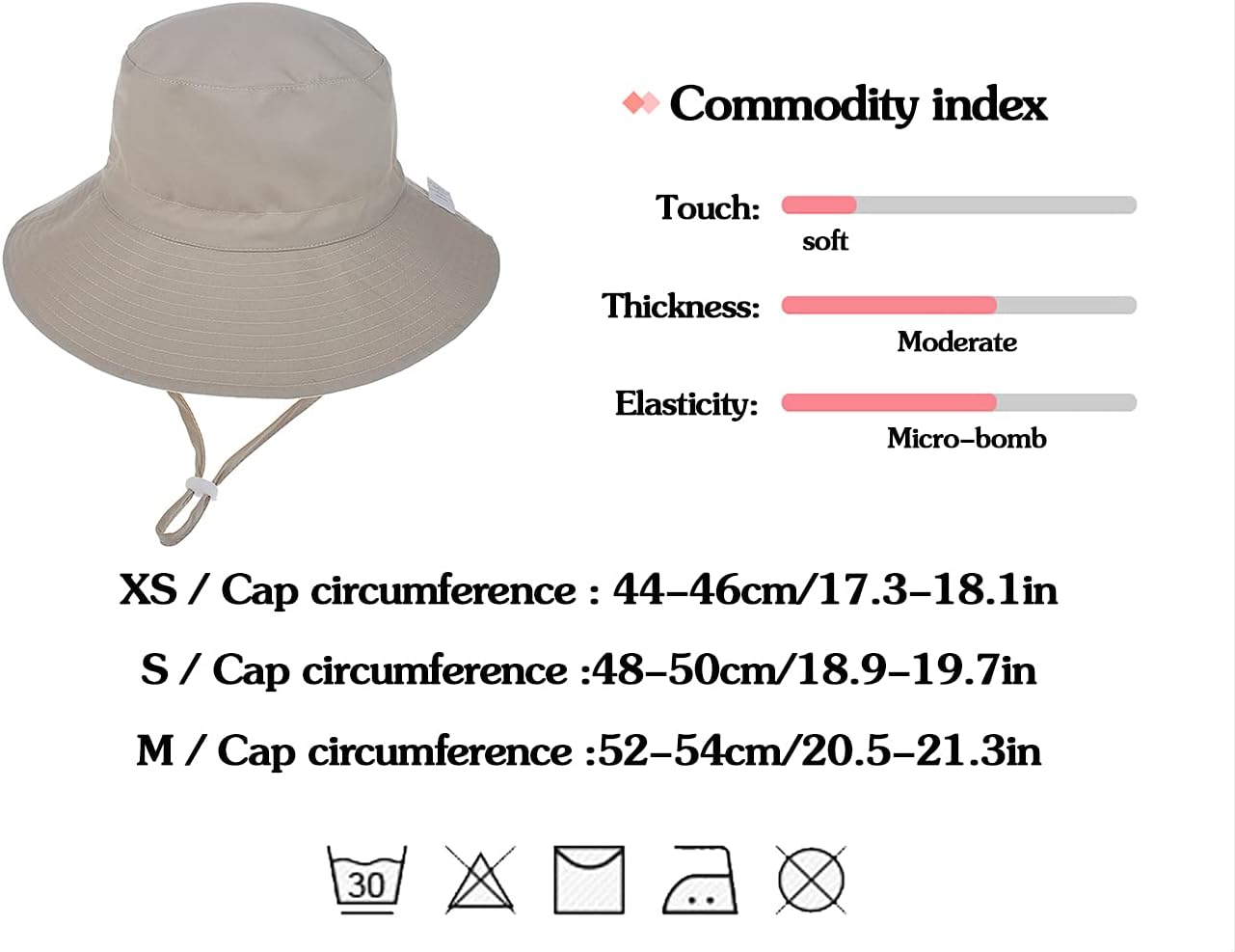 Thumbnail 4 de Malaxlx Baby-Sonnenhut mit breiter Krempe (UPF 50+) – Baumwolle, verstellbar für 0–6 Monate bis 2–6 Jahre