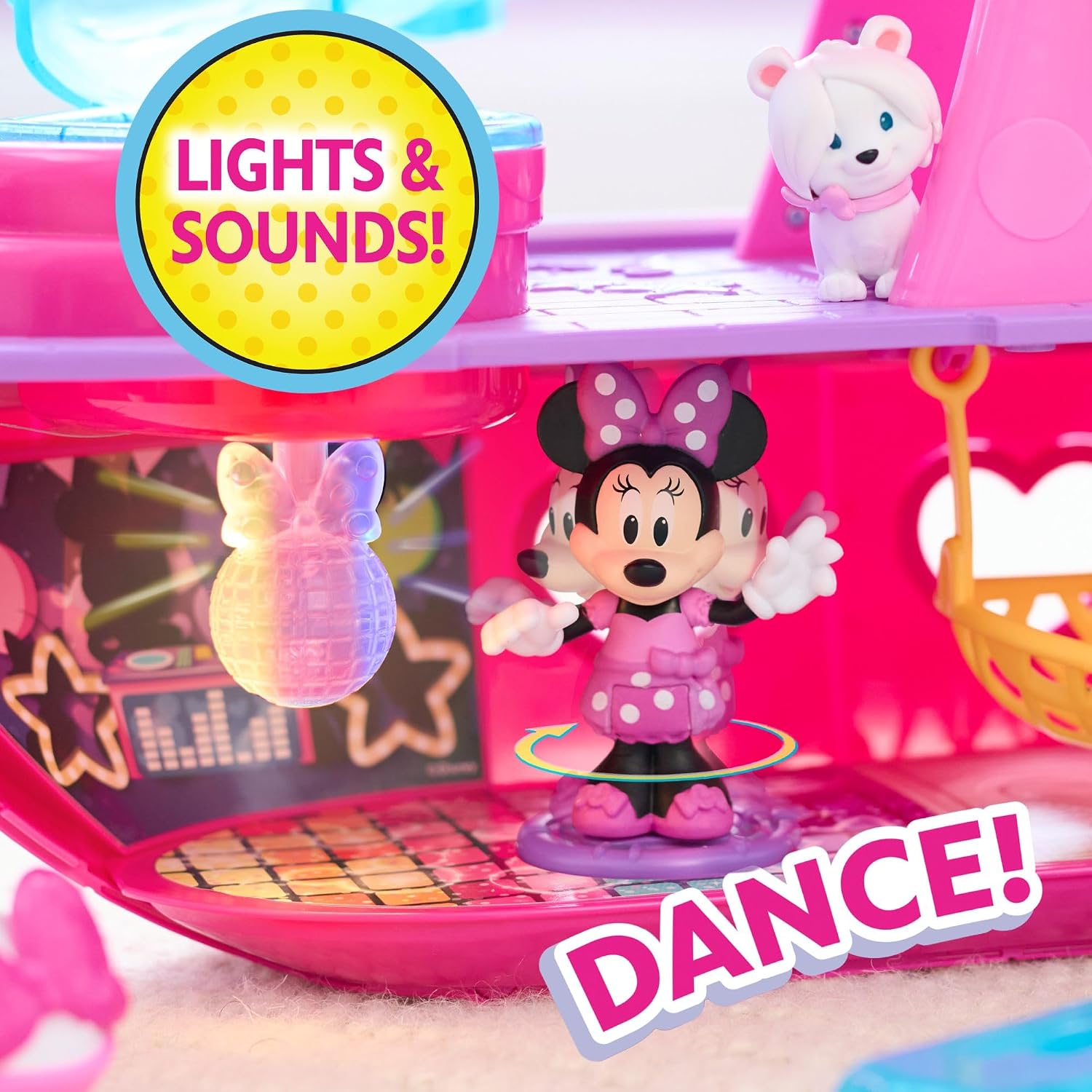 Detalle de Just Play 88952 Disney Junior Minnie Mouse jachtspeelset met geluid en licht