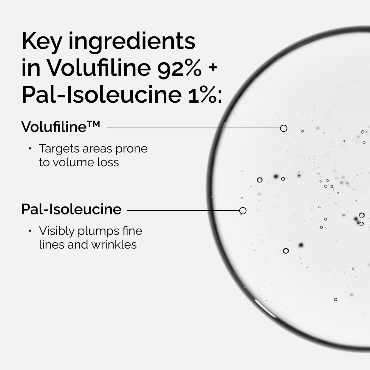 Detalle de The Ordinary Volufiline 92% + Pal-Isoleucine 1% Plumping Anhydrous Serum