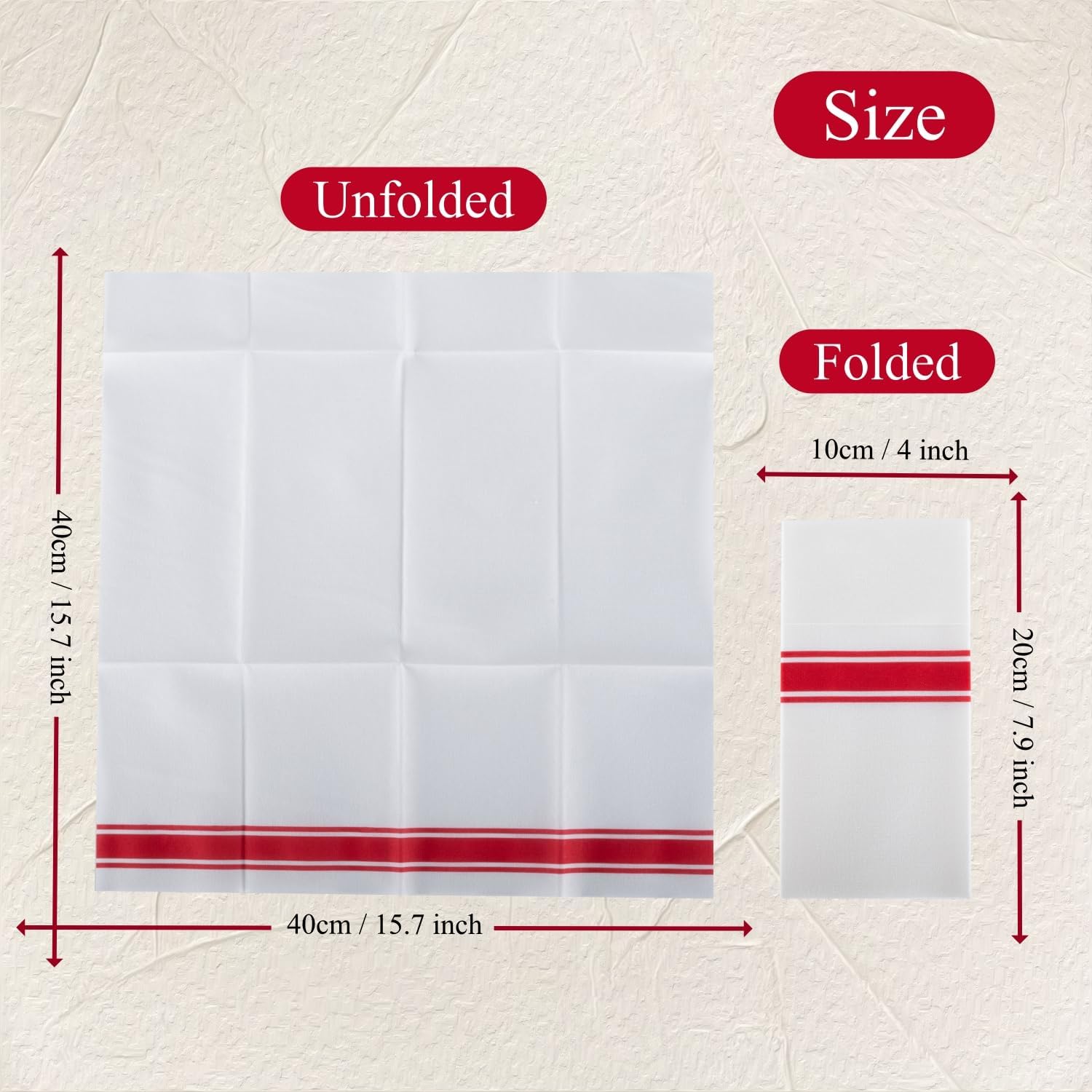 Detalle 2 de PHUNAT Linen Feel Napkins 40x40 cm