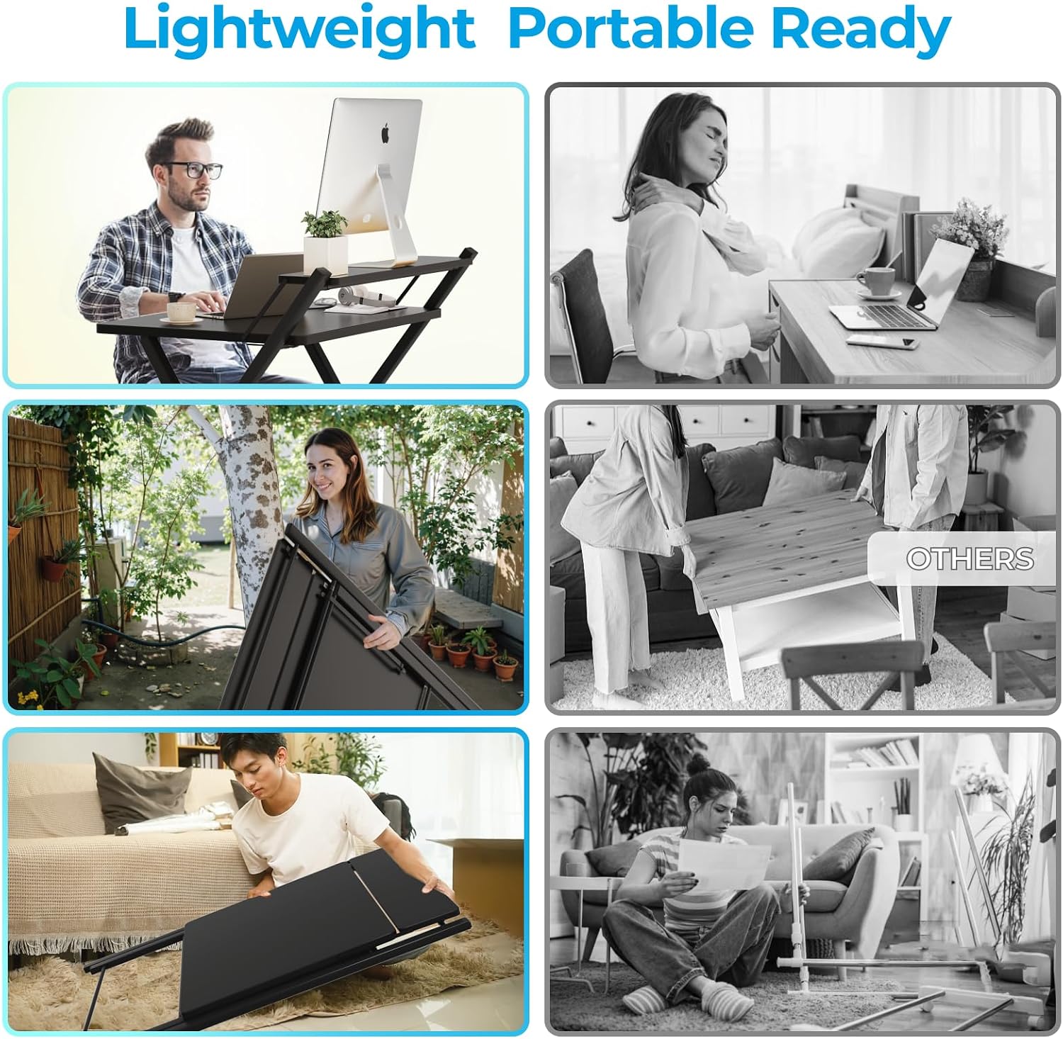 Thumbnail 5 de GreenForest Foldable Desk 70 x 63 cm