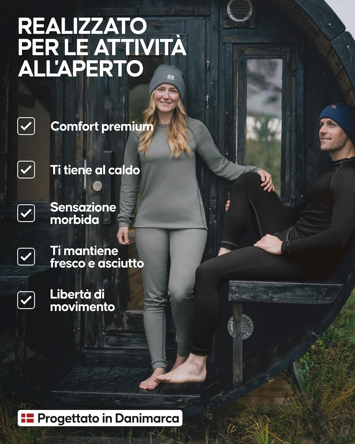 Detalle de DANISH ENDURANCE Intimo termico per sci e trekking