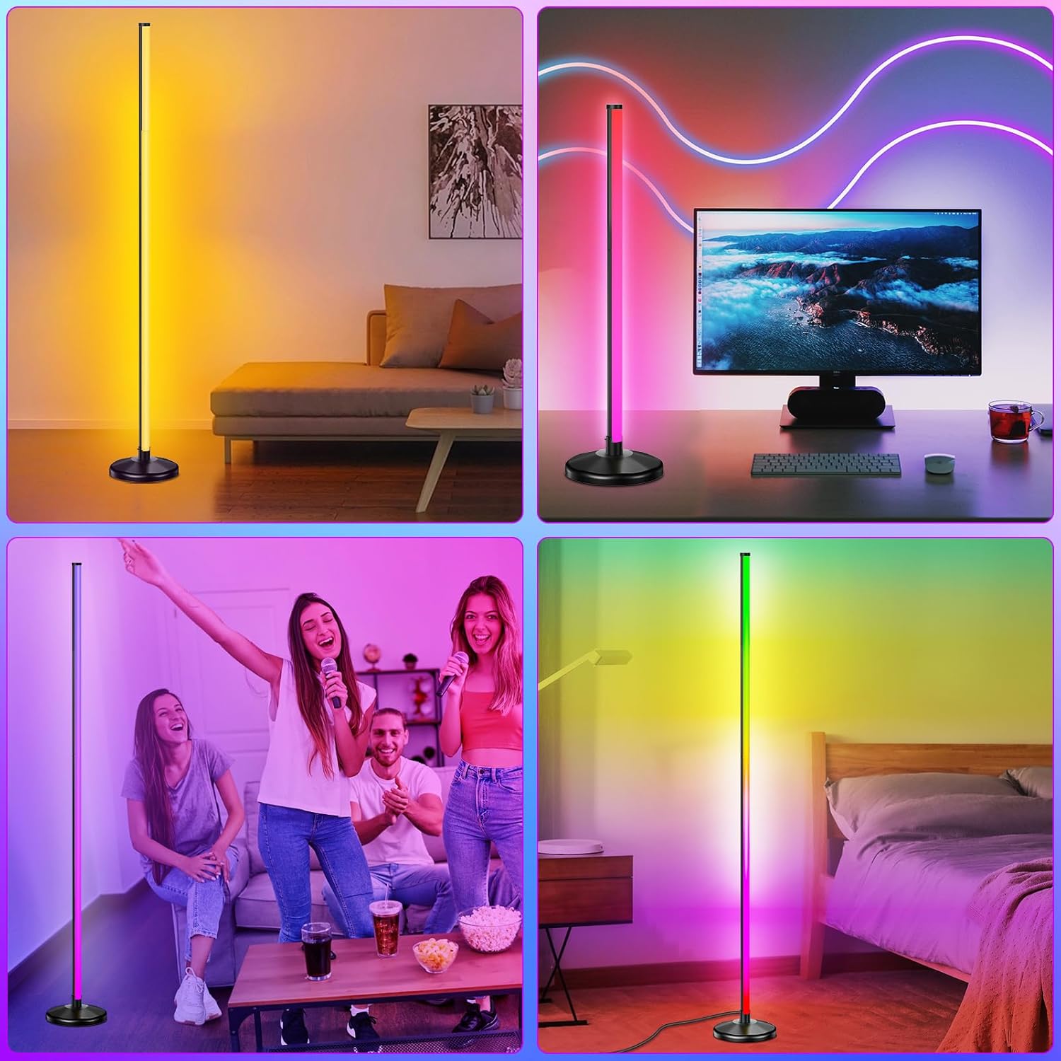 Thumbnail 6 de NIKYJM Lampada da Terra 145 cm RGB