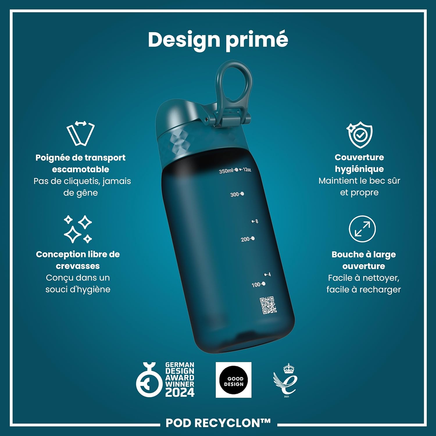 Thumbnail 5 de Ion8 Gourde Enfant 350 ml – Anti-fuite, facile à ouvrir et lavable au lave-vaisselle