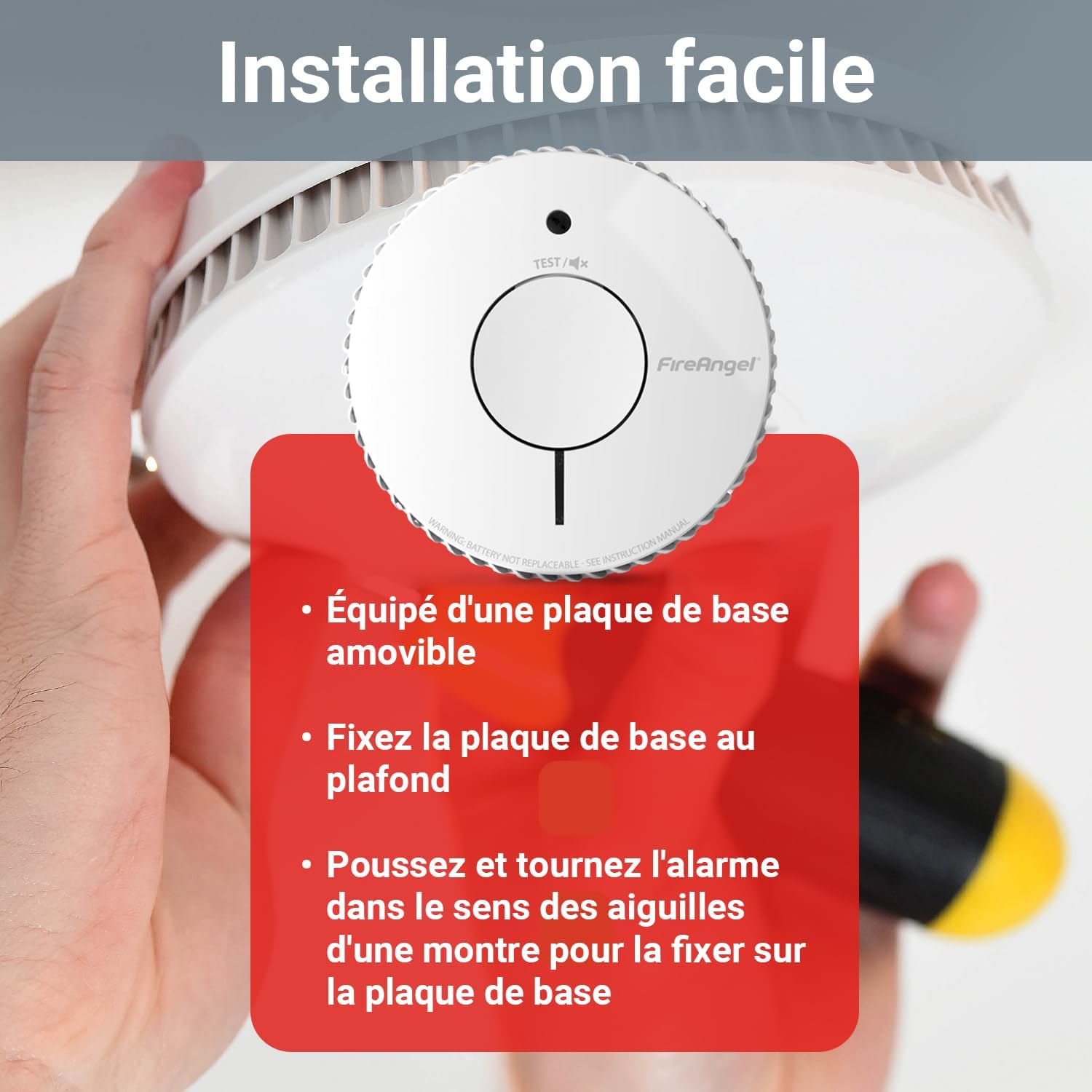 Thumbnail 4 de Fire Angel Lot de 2 Détecteurs de fumée optiques NF certifiés – remplacement et détection précoce
