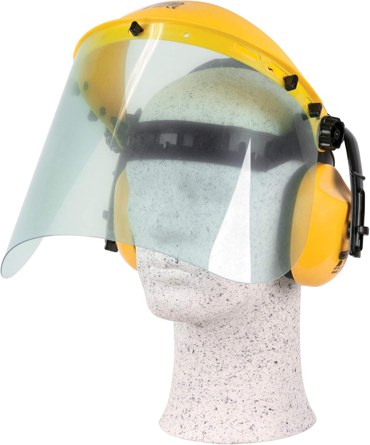Detalle de Oregon Q515062 Polycarbonat Visier Gesichts- und Gehörschutz-Kombination für Trimmer und Freischneider