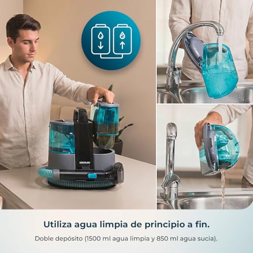 Detalle de Cecotec Limpiador de Tapicerías y Alfombras Carpet&Spot Clean XL Neo 600W