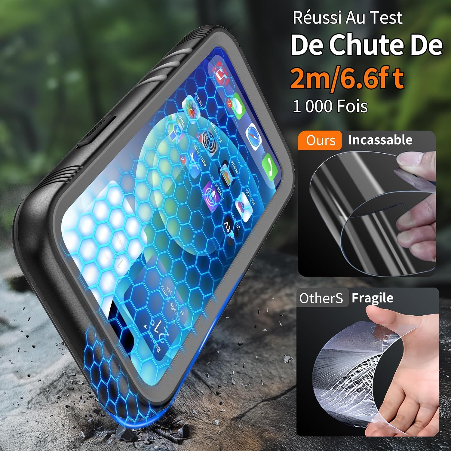 Thumbnail 4 de Cozycase coque étanche antichoc IP68 pour iPhone 12 / 12 Pro (bumper + housse intégrale, protection écran et appareil photo)