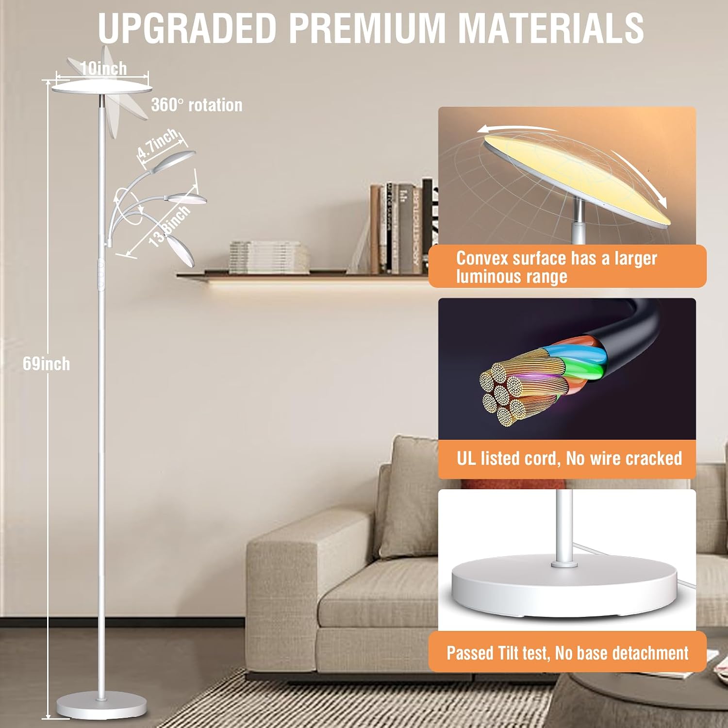 Thumbnail 6 de marctronic Weiß LED Stehlampe 42W 4200lm