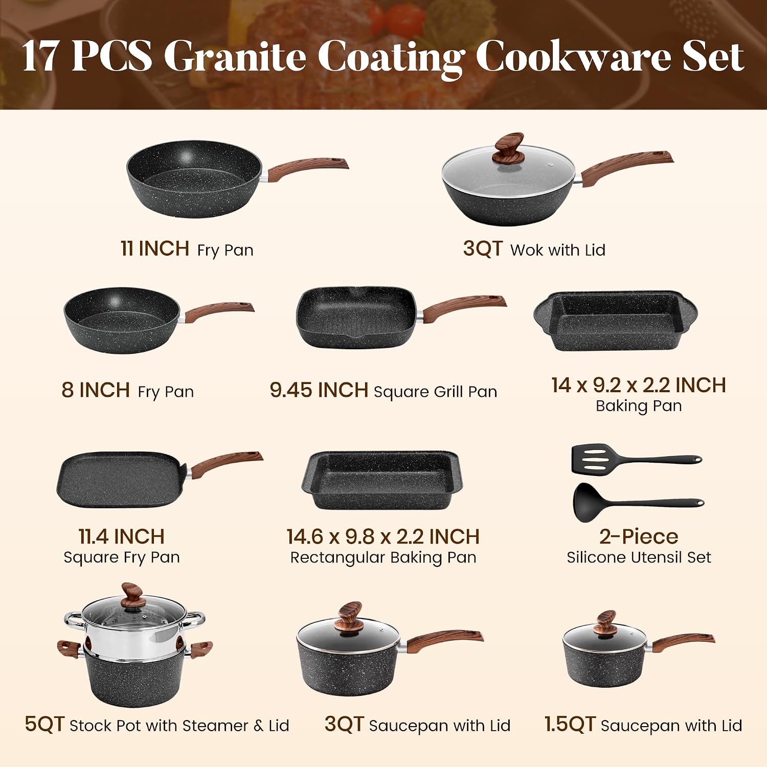 Thumbnail 6 de Kitchen Academy Cookware Set, 17-Piece
