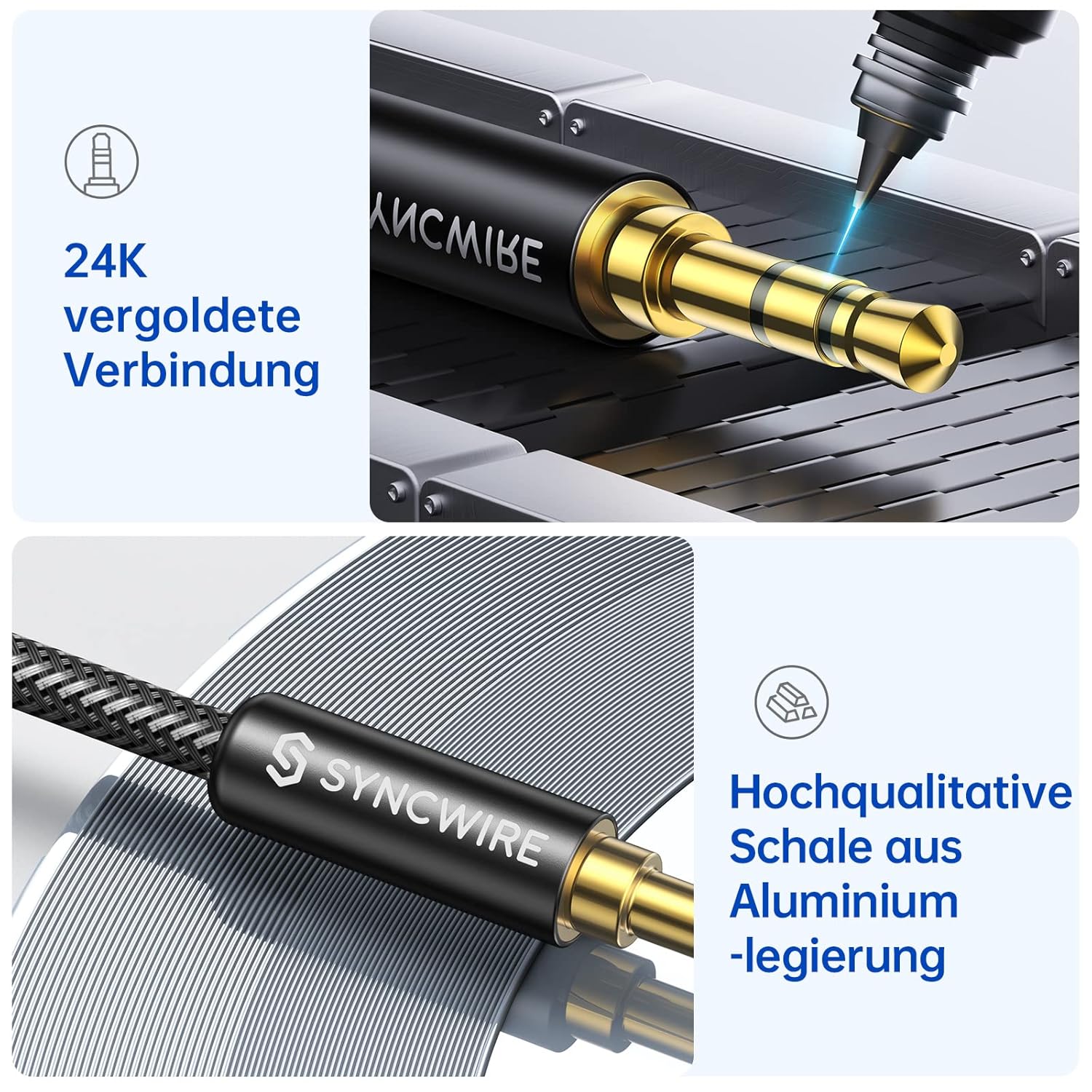Thumbnail 2 de Syncwire 3,5 mm Audio Kabel Nylon Geflochten 1M Klinke auf Klinke
