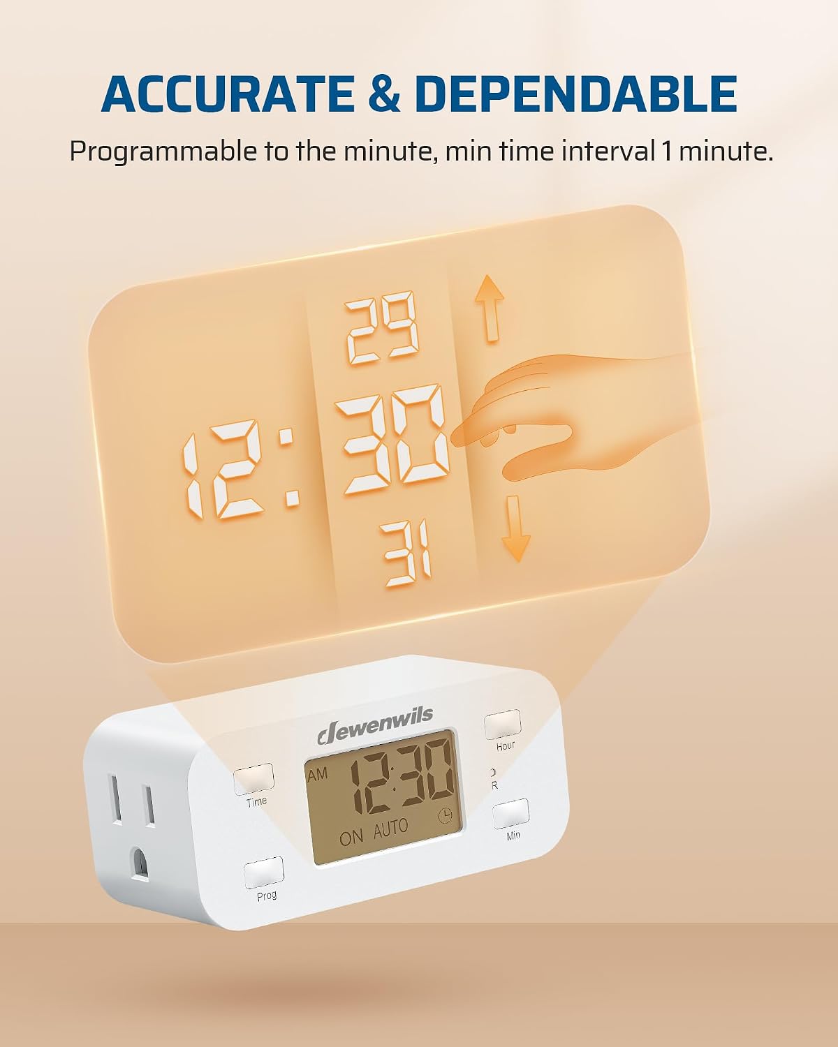 Detalle de DEWENWILS Indoor Timer Outlet 2-Pack