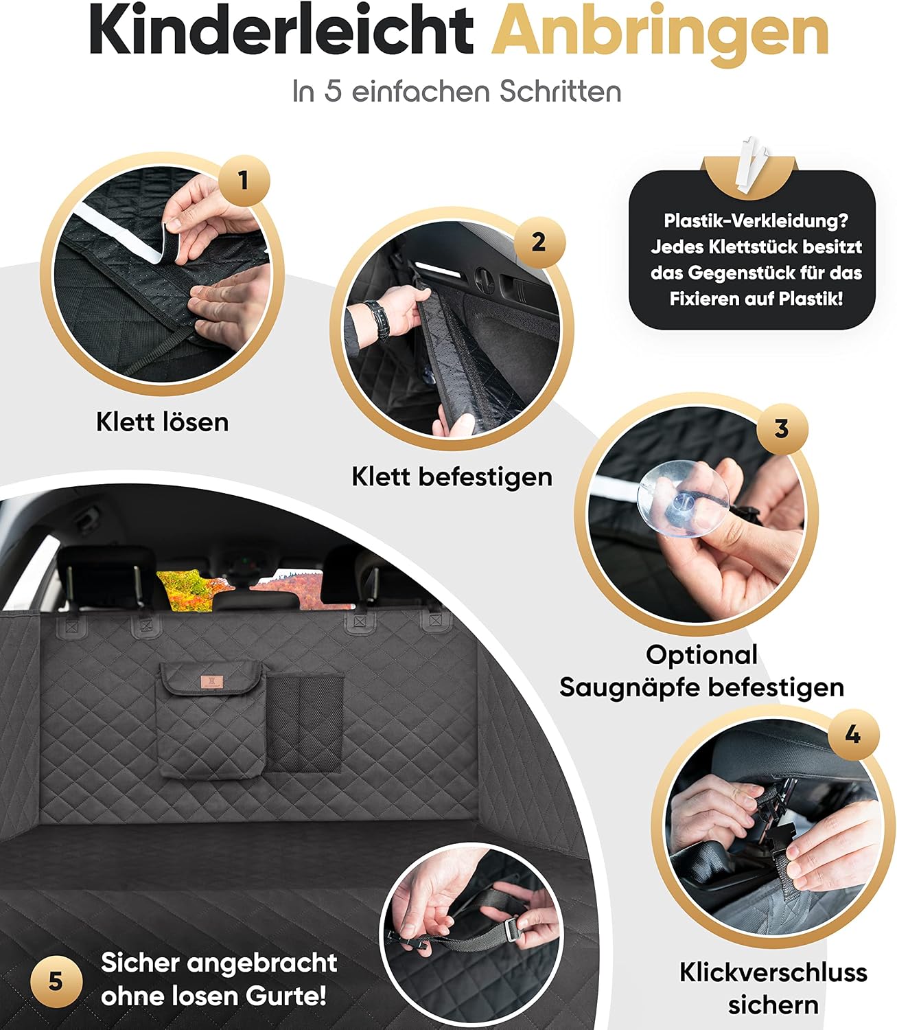 Detalle de HELDENWERK Kofferraumschutz Hund universal