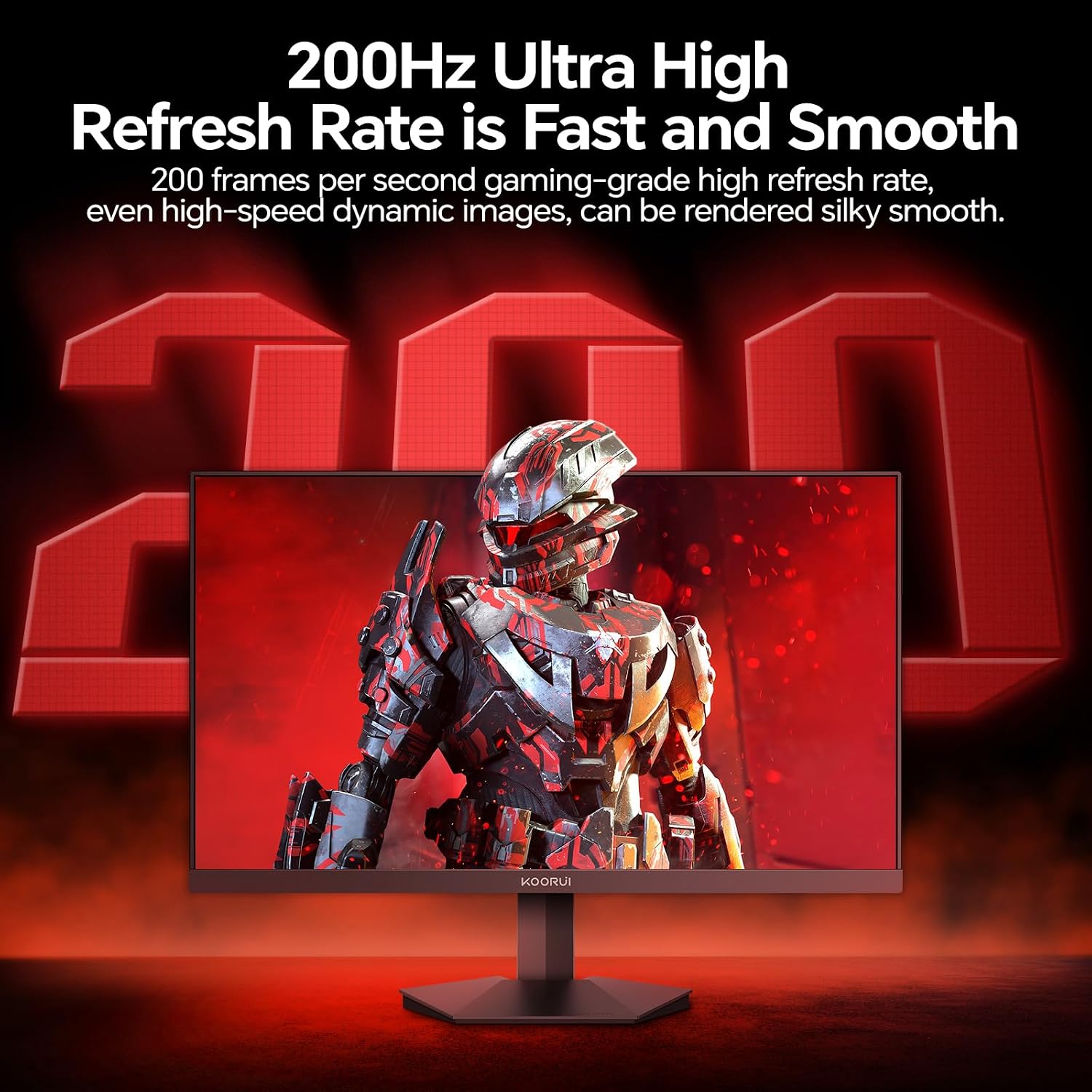 Thumbnail 2 de KOORUI G2411P 24 inch Gaming Monitor (200Hz, Fast IPS, HDR 400, 1ms) with Adaptive Sync