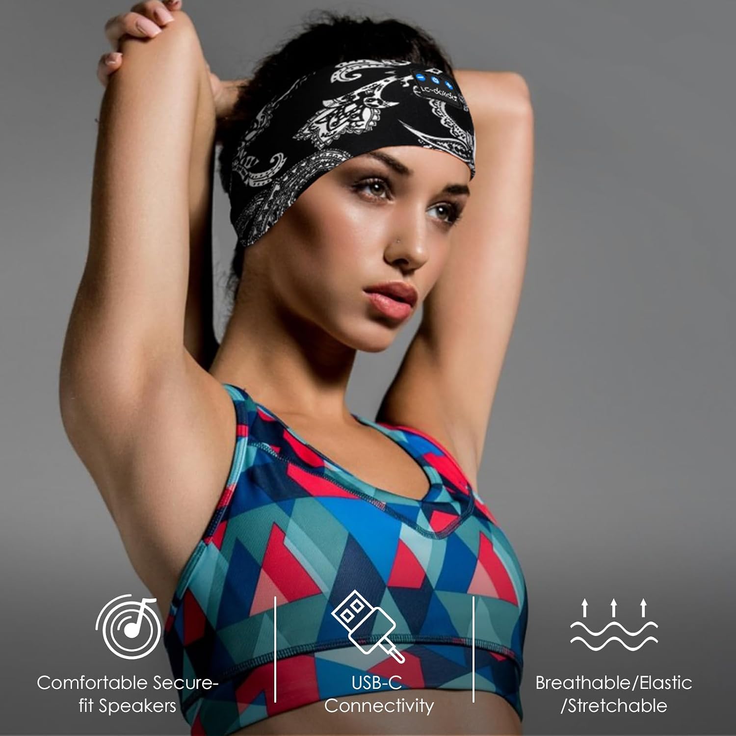 Thumbnail 6 de LC-dolida LC001 Bluetooth Sleep Headphones, Washable Headband with Mic