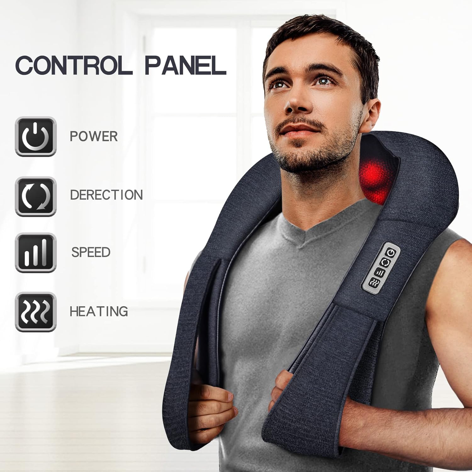 Detalle de Mo Cuishle Shiatsu Neck and Back Massager with Heat — 4D Deep Tissue Kneading