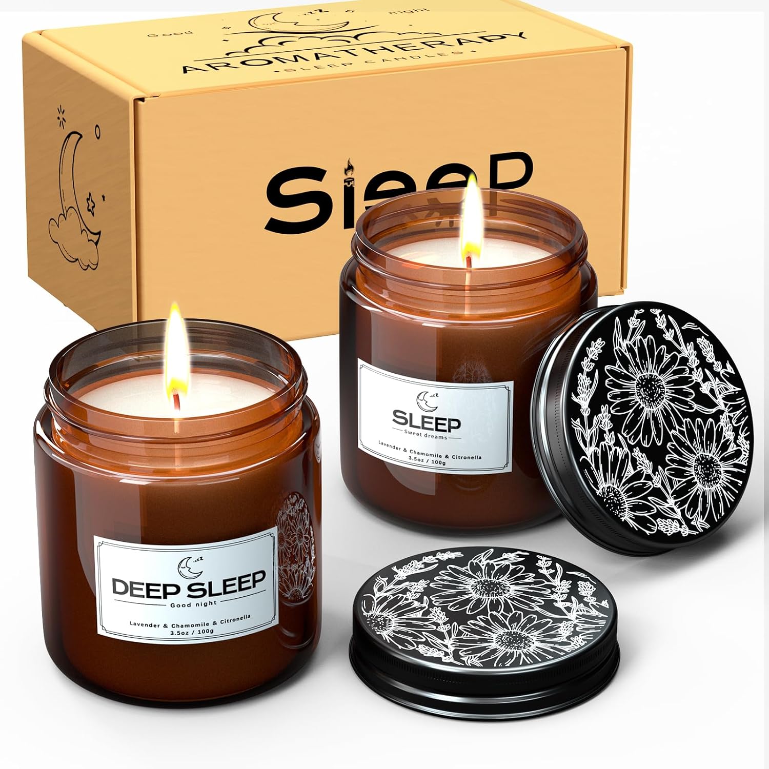 Detalle de Bzhui Sleep Candles Gifts for Women 2-pack