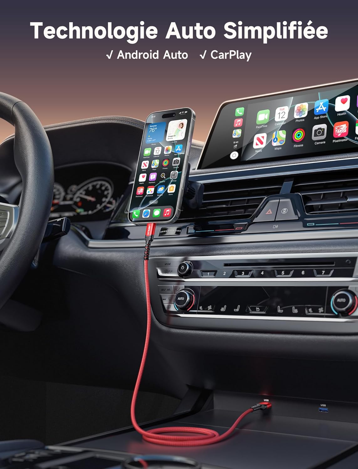 Thumbnail 6 de JSAUX Câble USB C 2M 3,1A 🔌