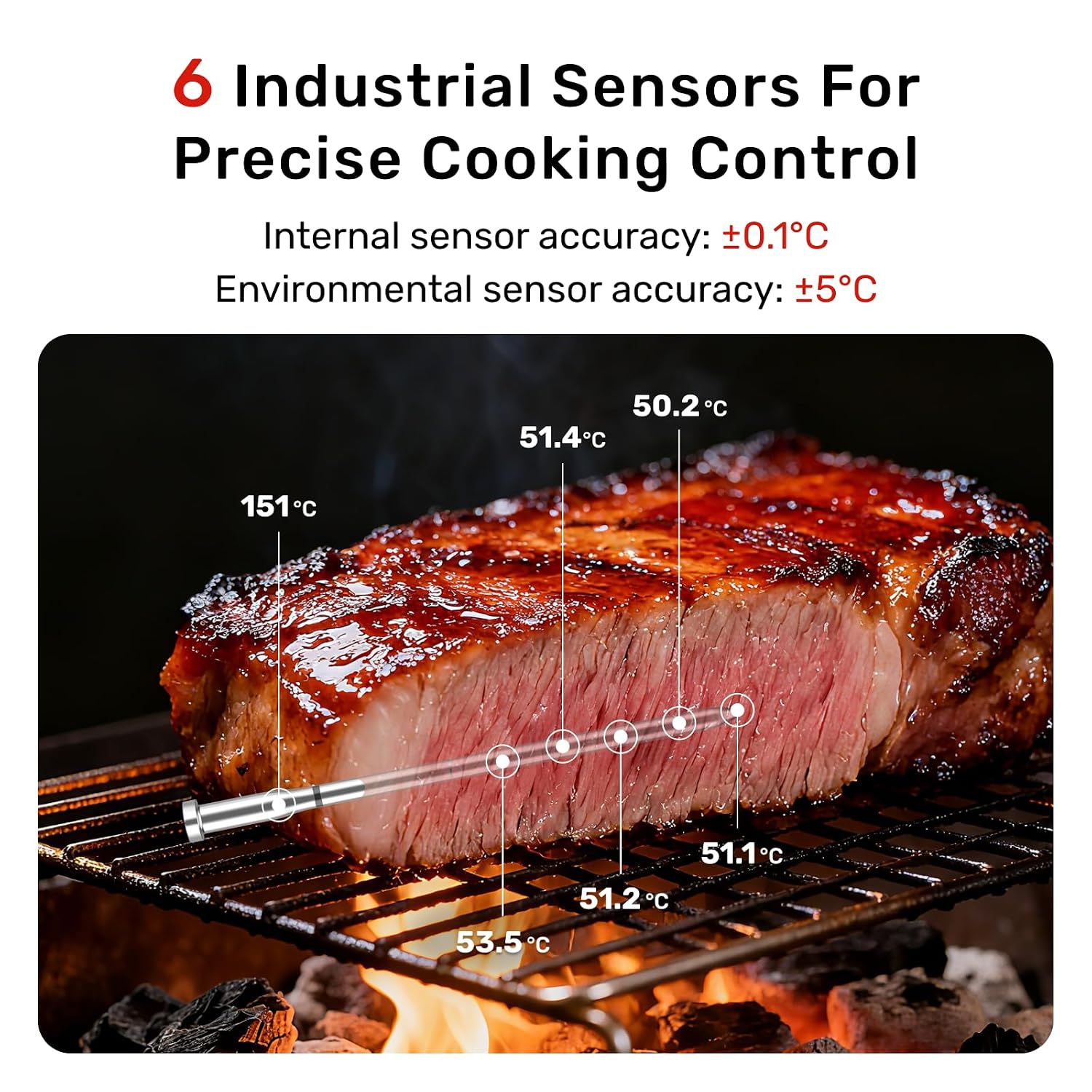 Thumbnail 5 de Meatmeet X Pro Wireless Meat Thermometer with Wi-Fi, Bluetooth & Dual Probes