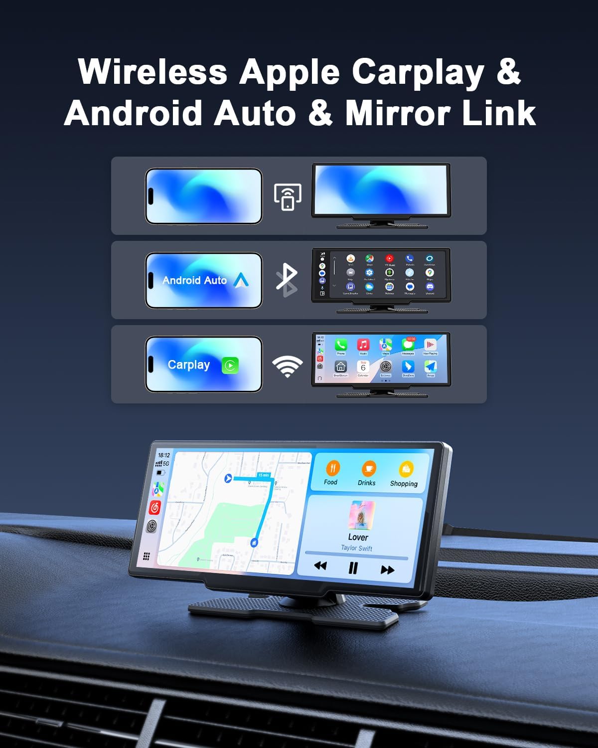 Detalle 2 de Avylet 8.1" Wireless Carplay portable screen