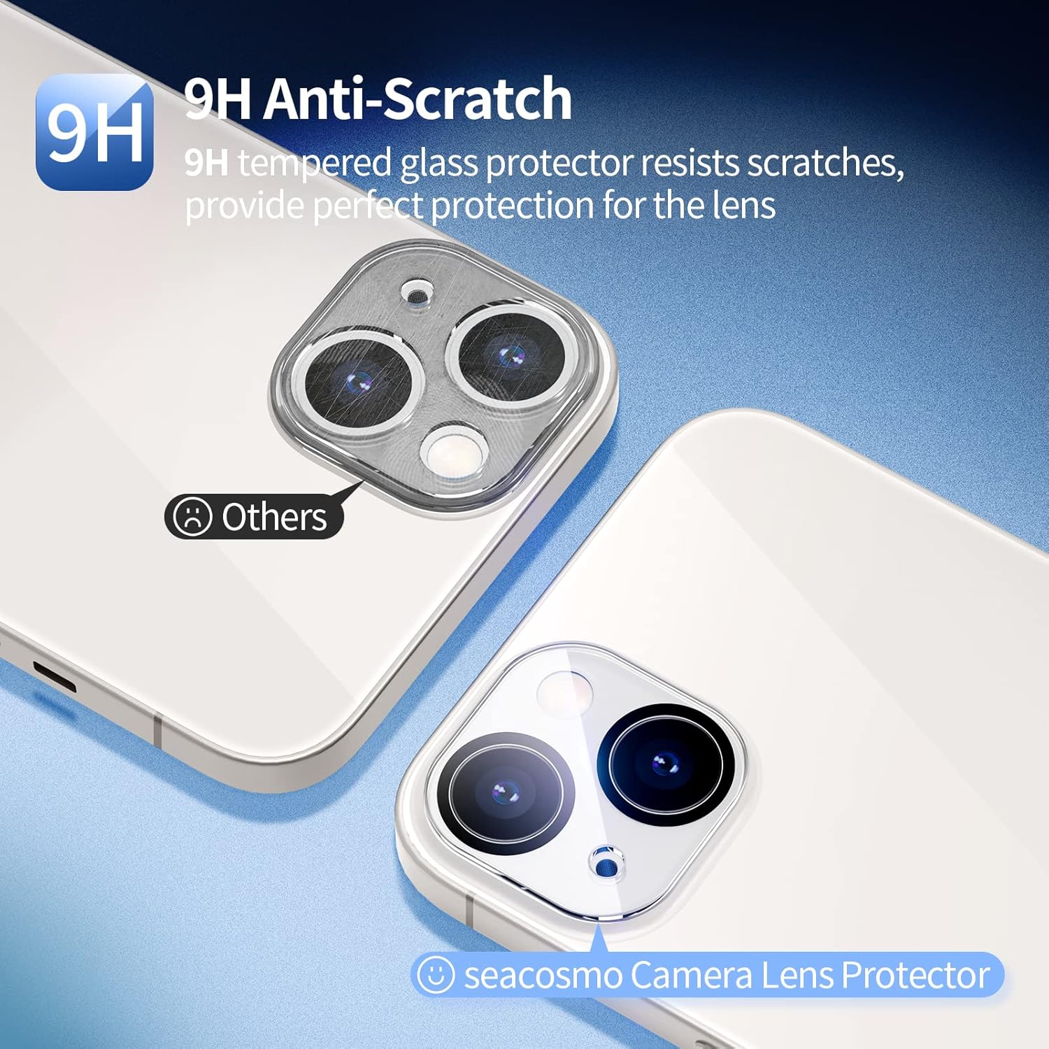 Thumbnail 3 de Seacosmo Coque de protection complète pour iPhone 13 Mini – Bleu, antichoc avec verre trempé et Protection écran + Caméra (9H)