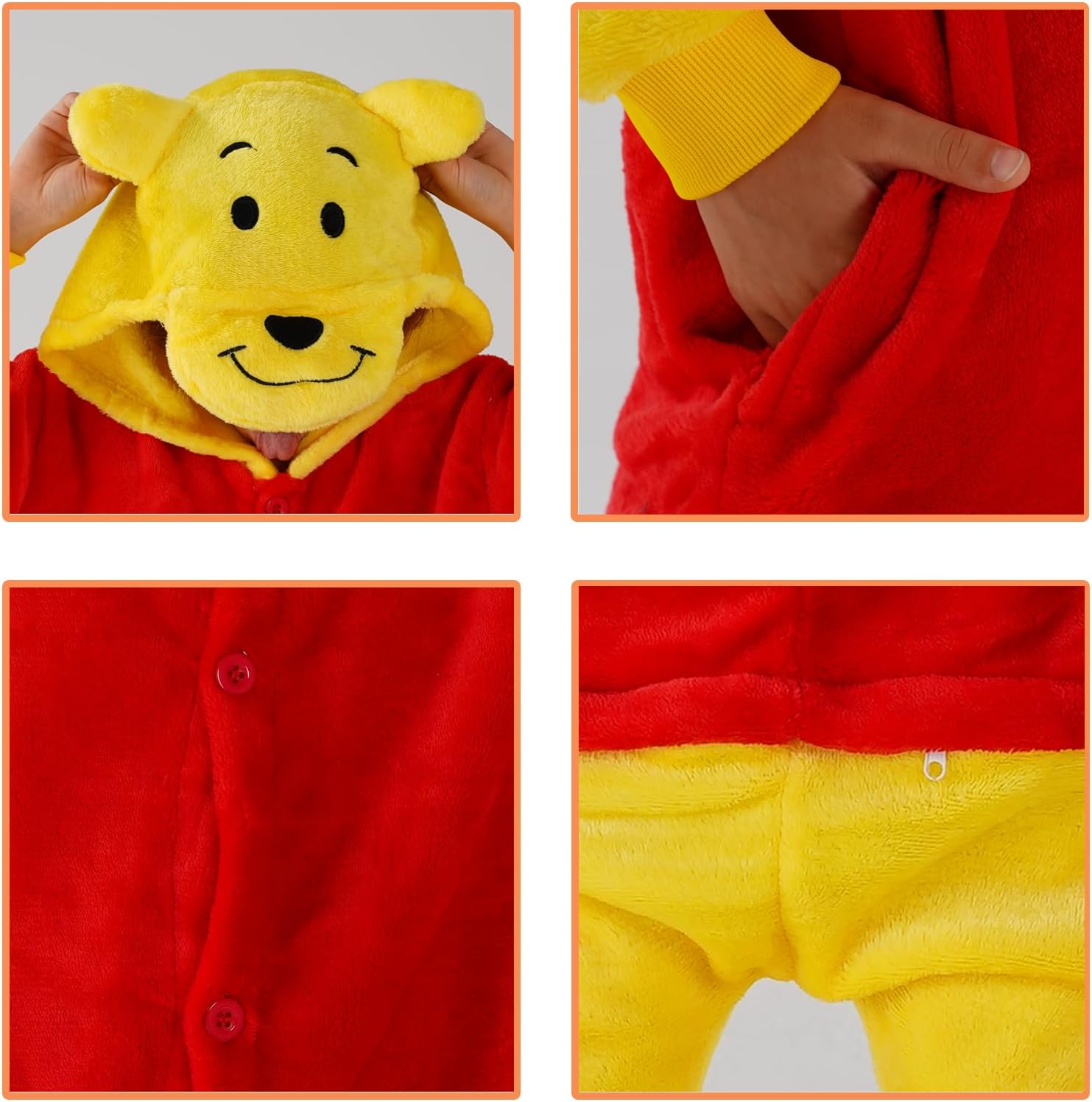 Thumbnail 4 de SCOPUCI 20240101 Kids’ Animal Onesie Pajamas, Flannel Fleece with Hood