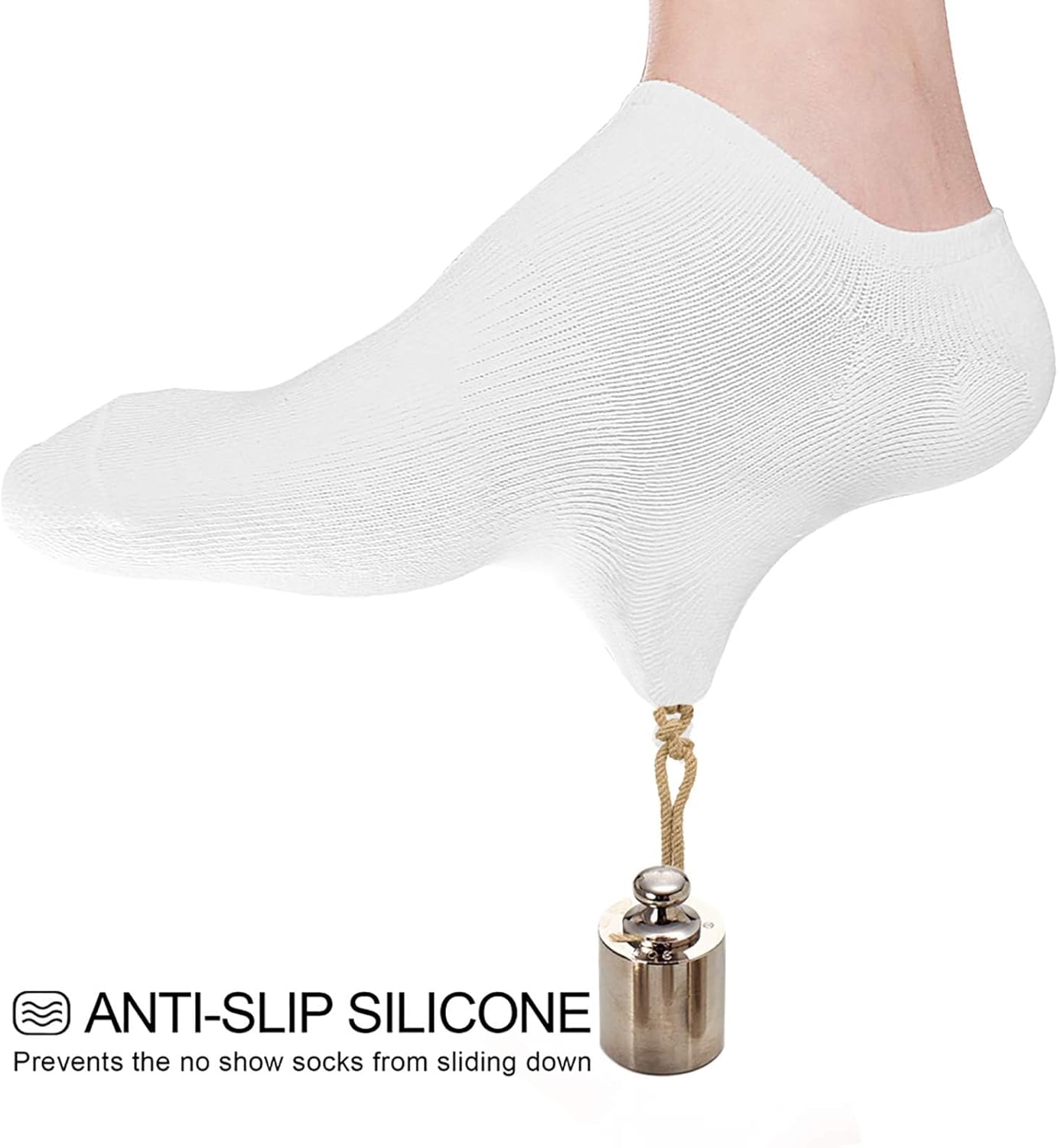 Thumbnail 3 de wernies invisible no show socks 4/8 pairs