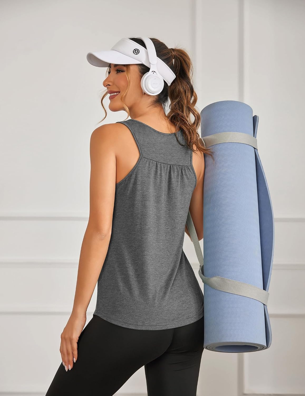 Detalle 2 de Canotte yoga donna Racerback Loose Fit PINSPARK