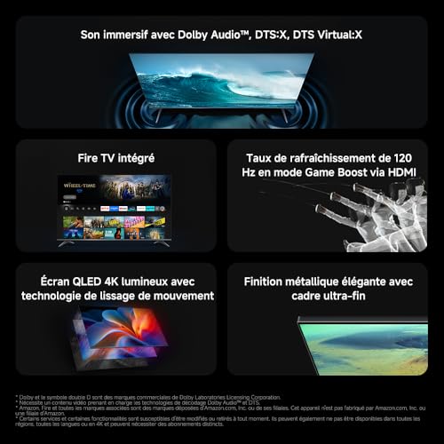 Detalle de XIAOMI TV F Pro 75, 190 cm: une télé QLED 4K avec Fire TV et Alexa intégrée