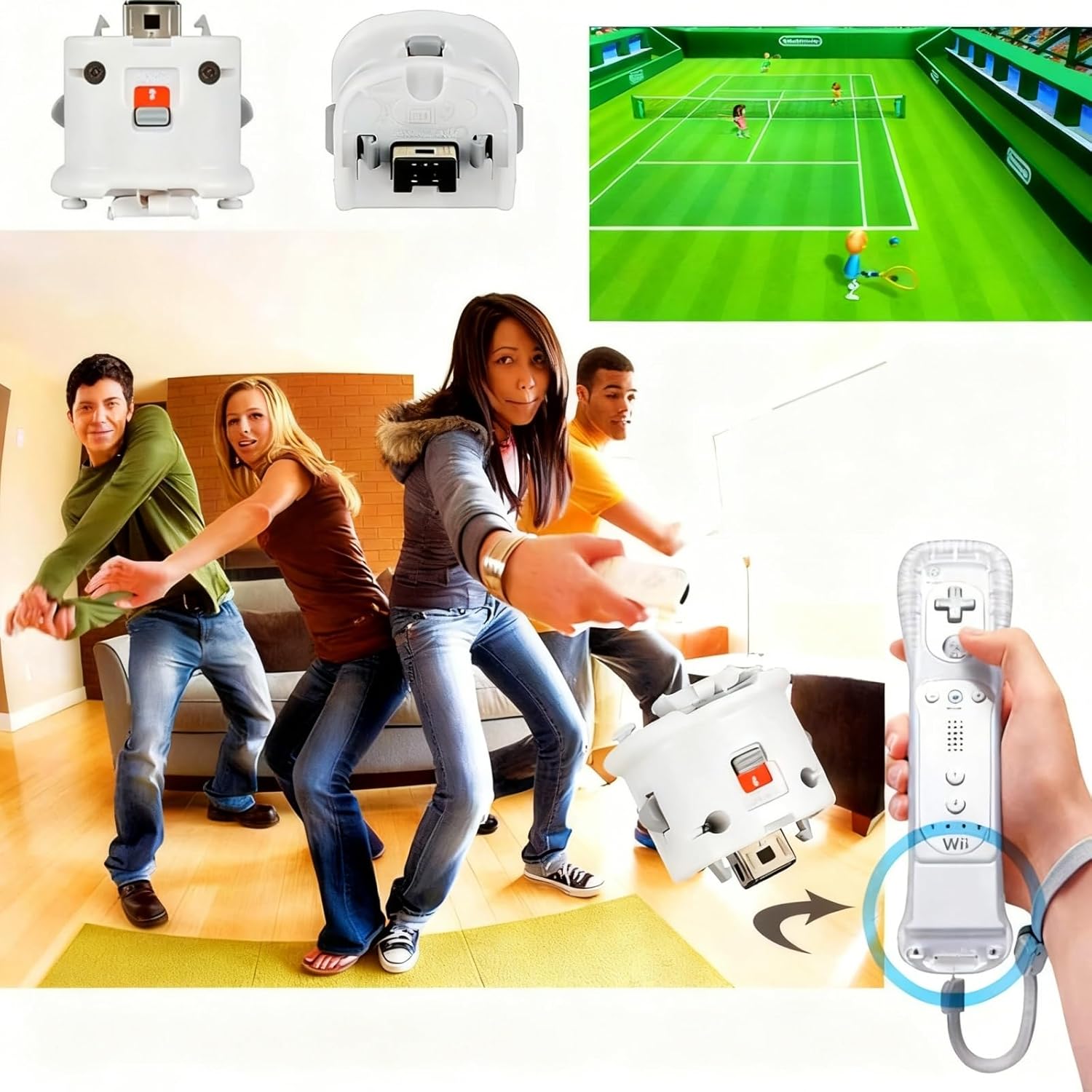 Detalle de TechKen 2 Pack Motion Plus for Wii – Enhanced Motion Sensor Adapters