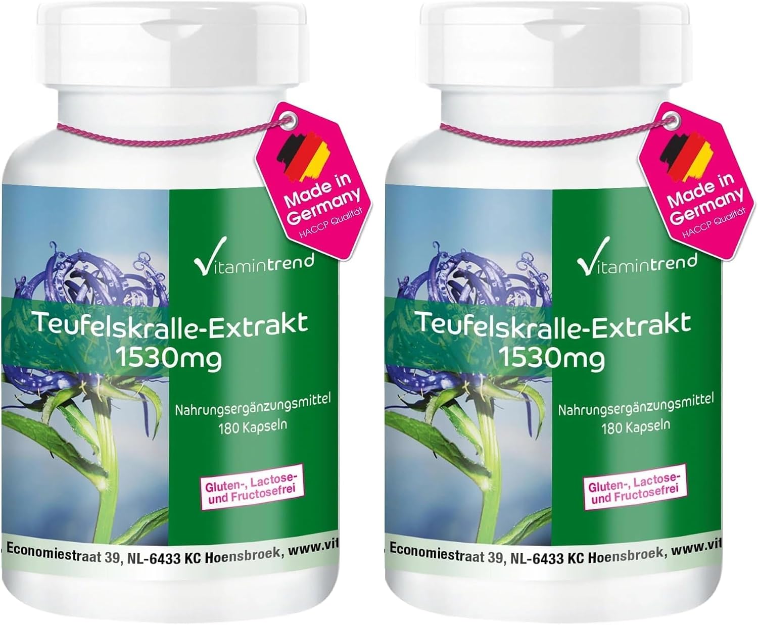 Thumbnail 6 de Vitamintrend Teufelskralle Hochdosiert 1530 mg Extrakt – 180 Kapseln, vegan, ohne Zusätze, in Deutschland hergestellt