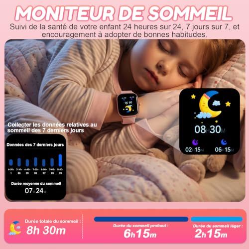 Detalle de YUNIBRIX K15, montre connectée pour enfant avec 20 modes sportifs