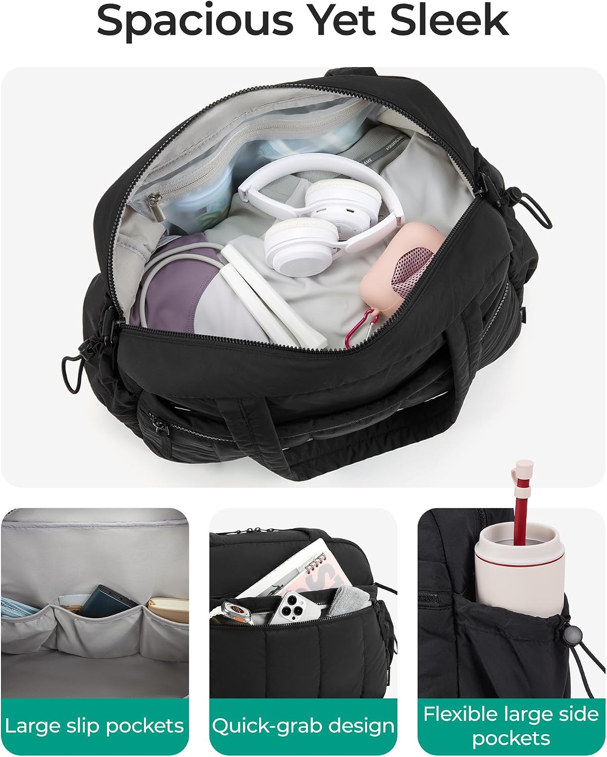 Thumbnail 2 de BAGSMART Gym Bag for Women: Lightweight Duffle for Travel with Wet Pocket