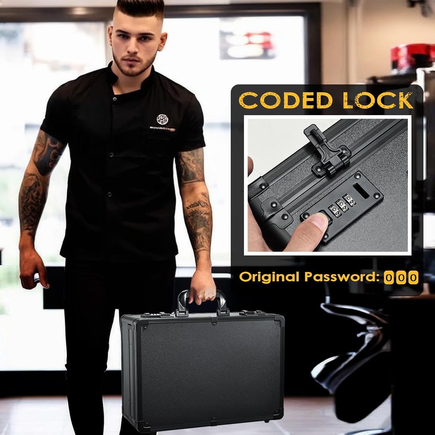 Thumbnail 4 de Yueieoun Barber Case 6 Clippers Sliding Tray: Professional On-the-Go Tool Organizer
