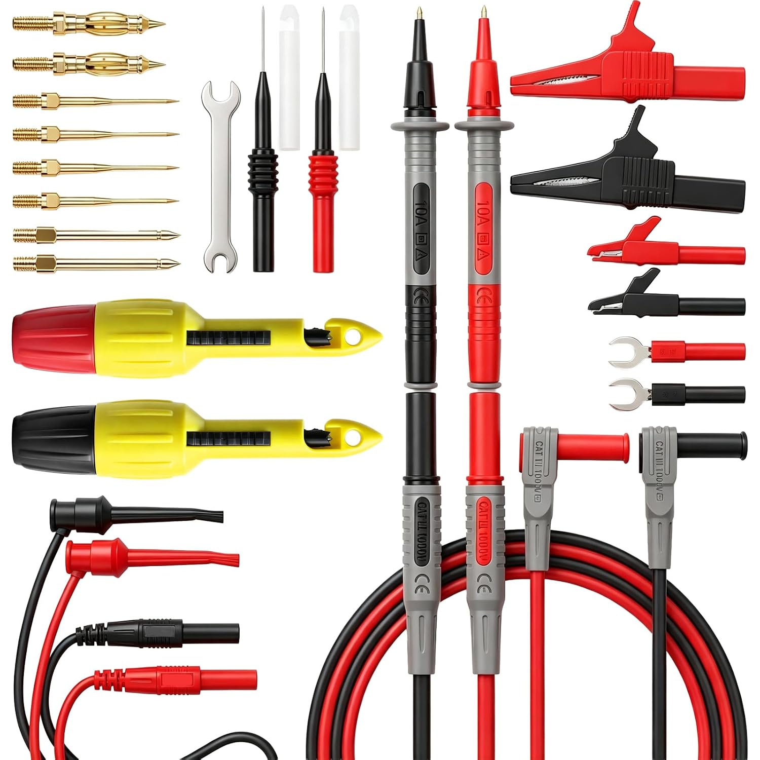 Detalle de HORUSDY 29-Piece Multimeter Test Lead Set, CAT III 1000V/CAT IV 600V