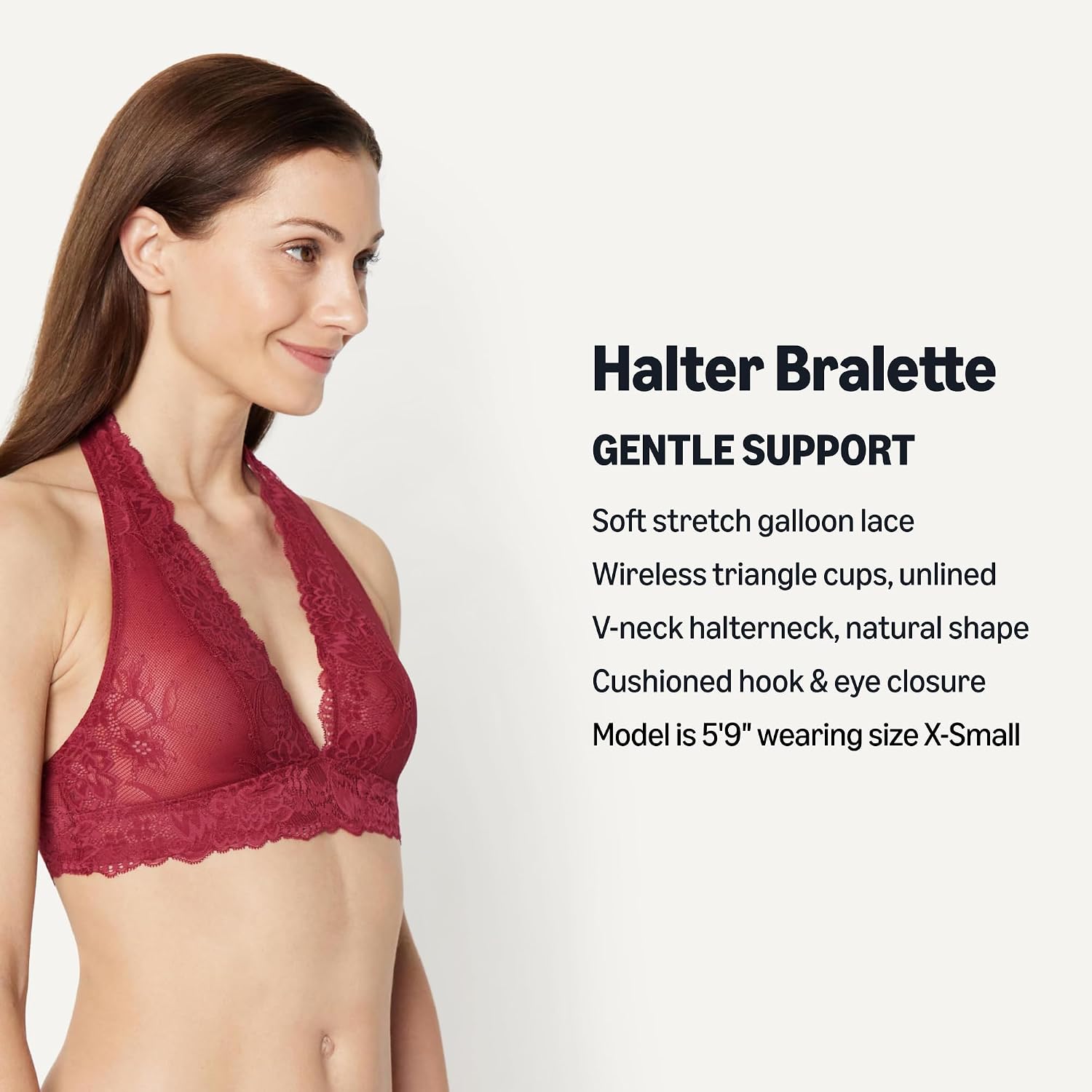 Detalle 2 de Amazon Essentials Bralette Halter Lace
