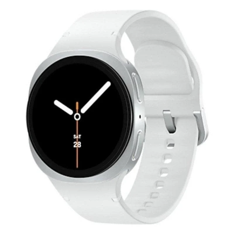 Detalle de Samsung Galaxy Watch8 GPS 40 mm AMOLED, Blanco/Plata – Versión Internacional