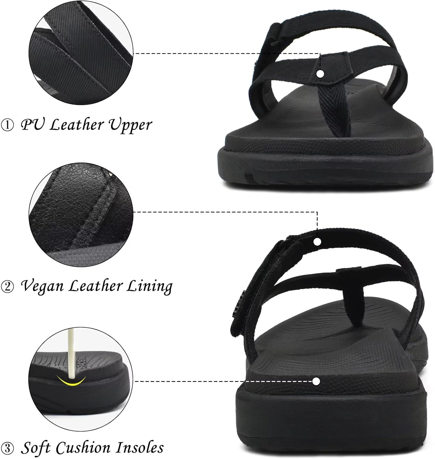 Thumbnail 4 de COFACE Women's Fashion Orthotic Flip Flops with Arch Support
