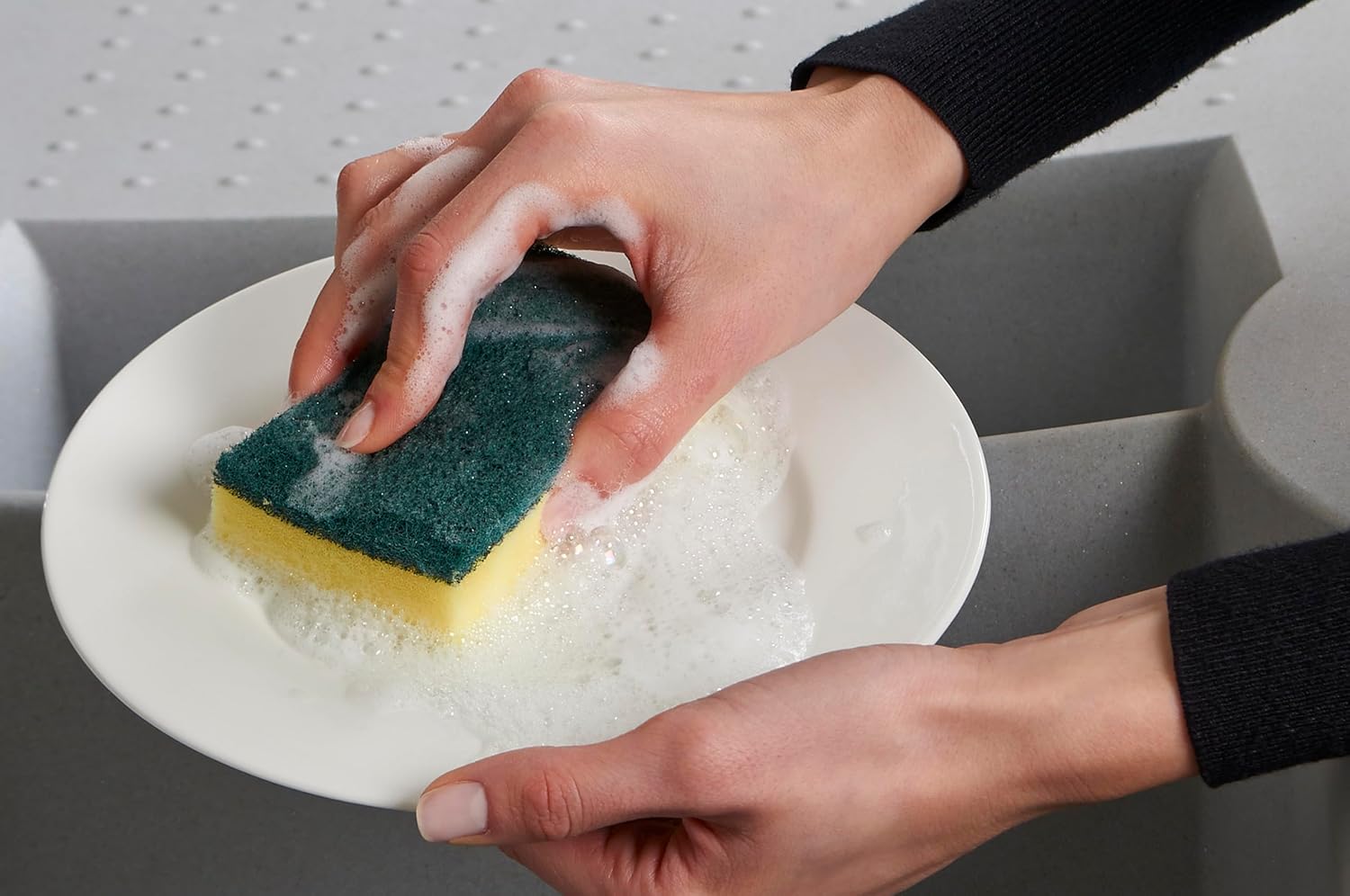 Detalle de Spontex Universal-schonend, antibakteriell, 2 + 1 – ścierne zmywaki poliuretanowe