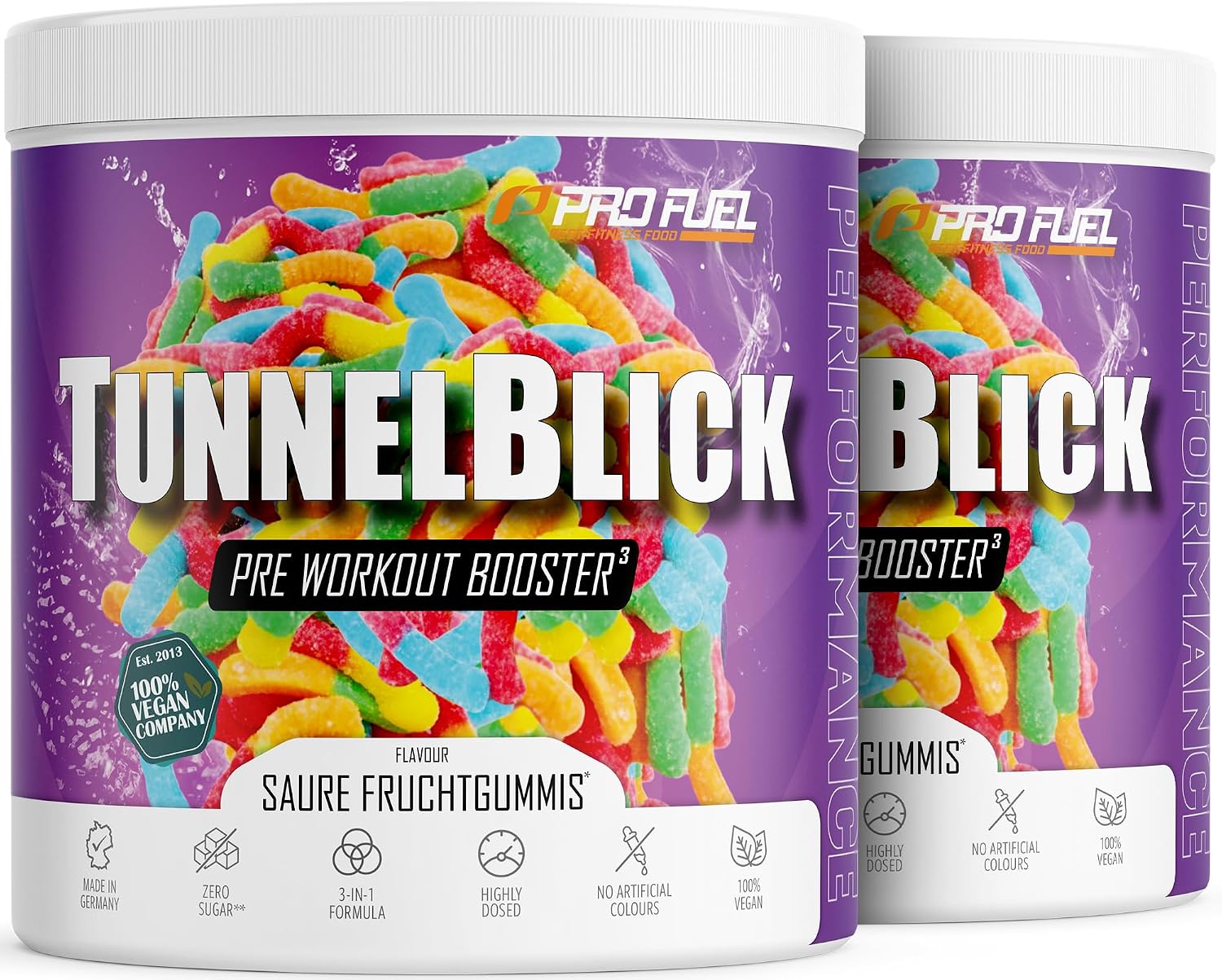 Thumbnail 6 de Pre-Workout-Booster³ WASSERMELONE 440 g von TUNNELBLICK mit Citrullin, Arginin, Taurin, Koffein, Guarana & Magnesium (vegan)