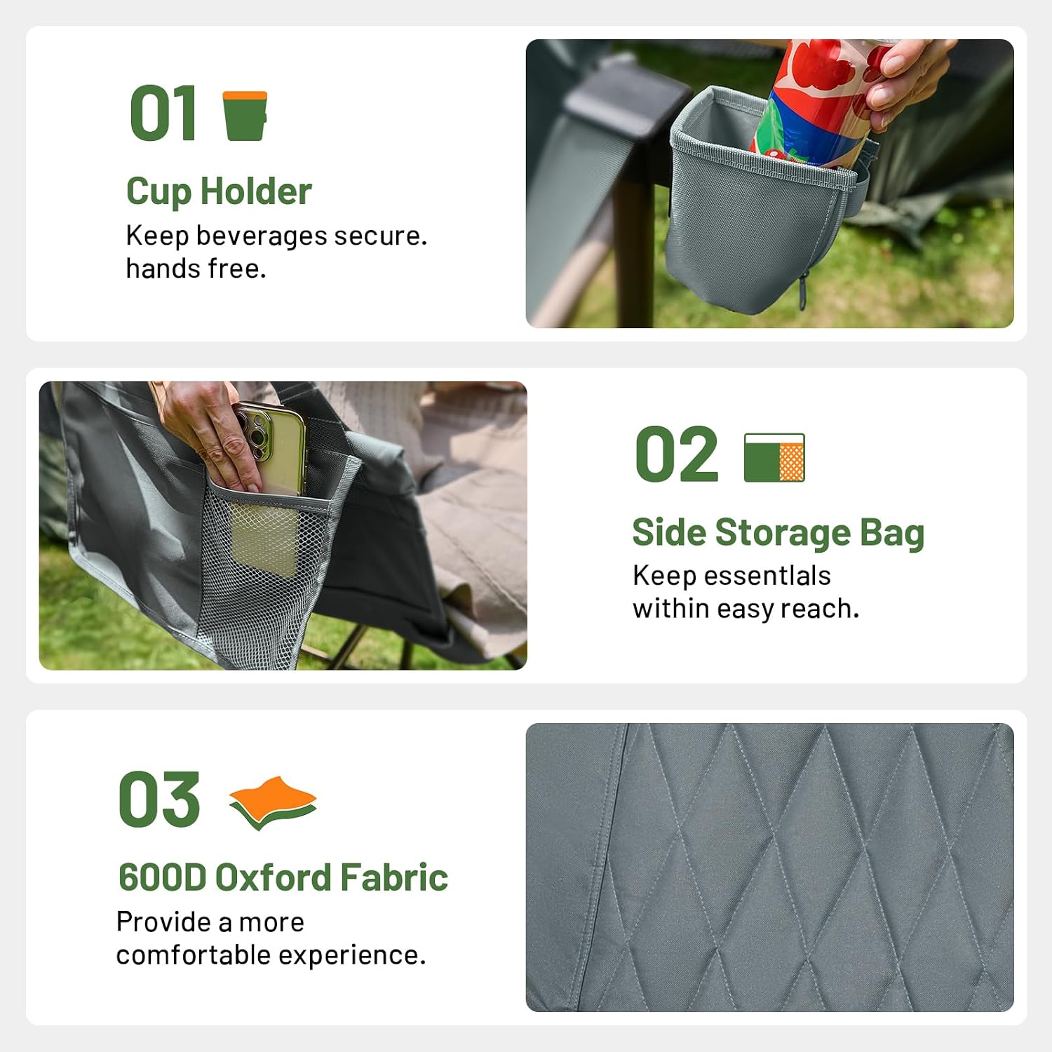 Detalle de Timber Ridge Hammock Camping Chair, 31.5-Inch Seat