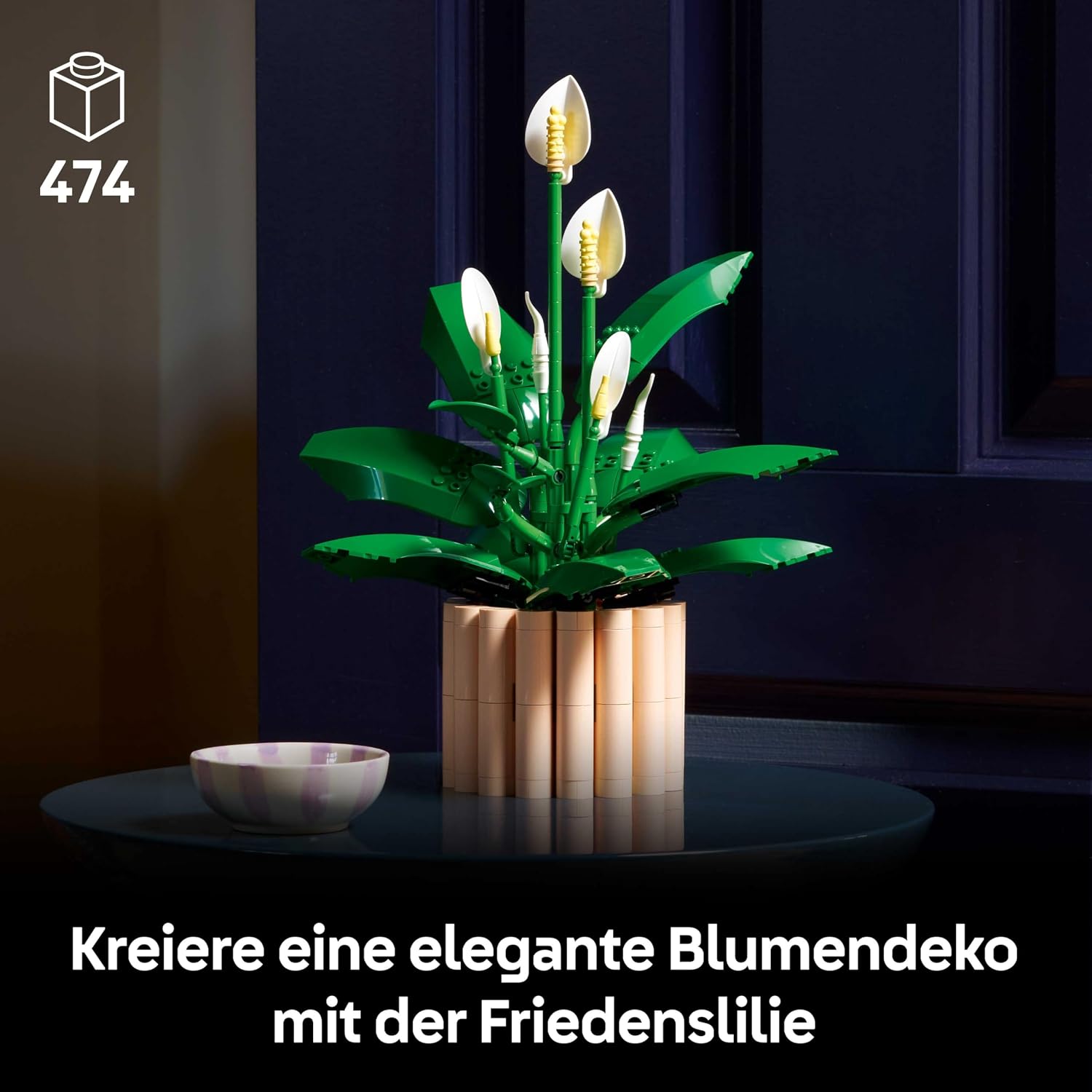 Detalle 2 de LEGO Botanicals Friedenslilie 11504 – Kunstblume