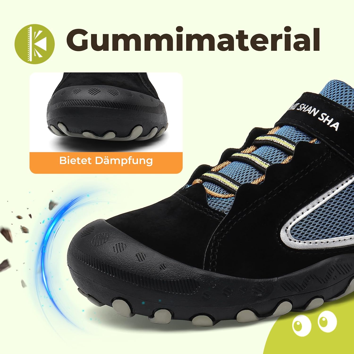 Detalle 2 de Mishansha Unisex Kinder-Trekkingschuhe & Wanderschuhe (24–38)