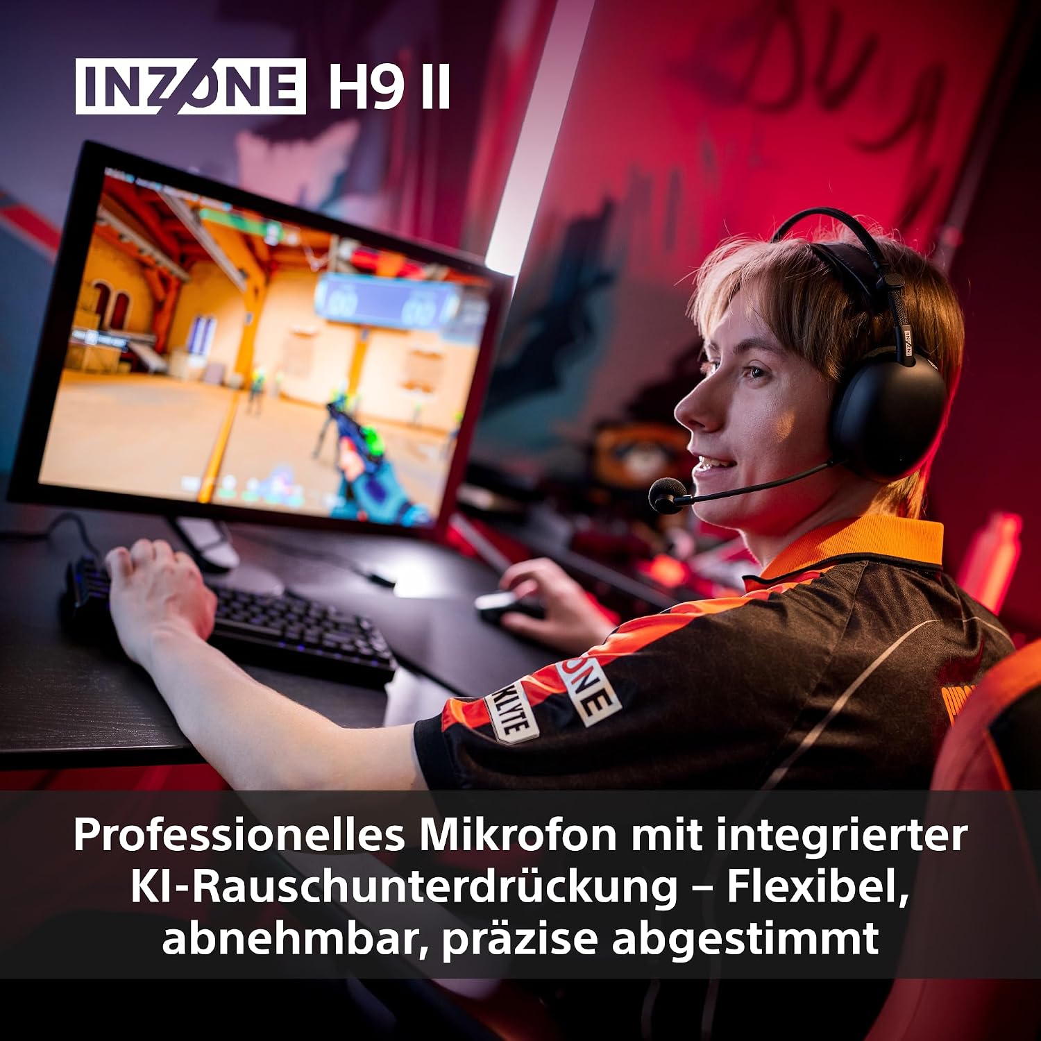 Detalle 2 de Sony INZONE H9 II Kabelloses Noise Cancelling Gaming Headset – Präziser Klang, flexibel verbunden