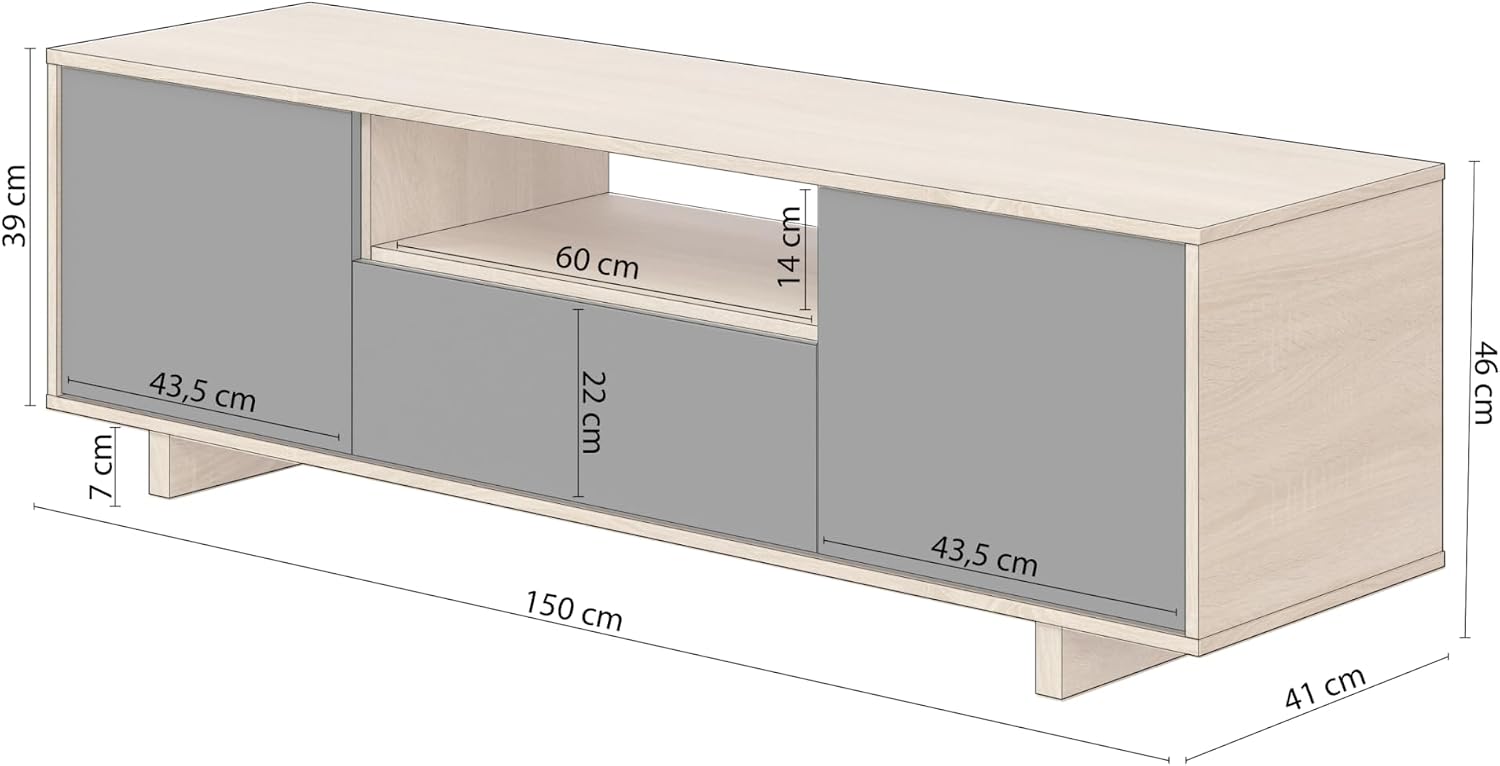 Thumbnail 1 de duehome Modulo TV Lino 150 cm
