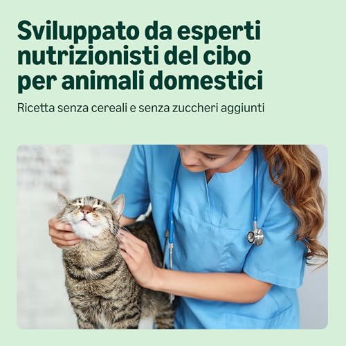 Detalle de by Amazon Cibo umido per gatti senza cereali, paté di pollo in barattolo 12x400 g