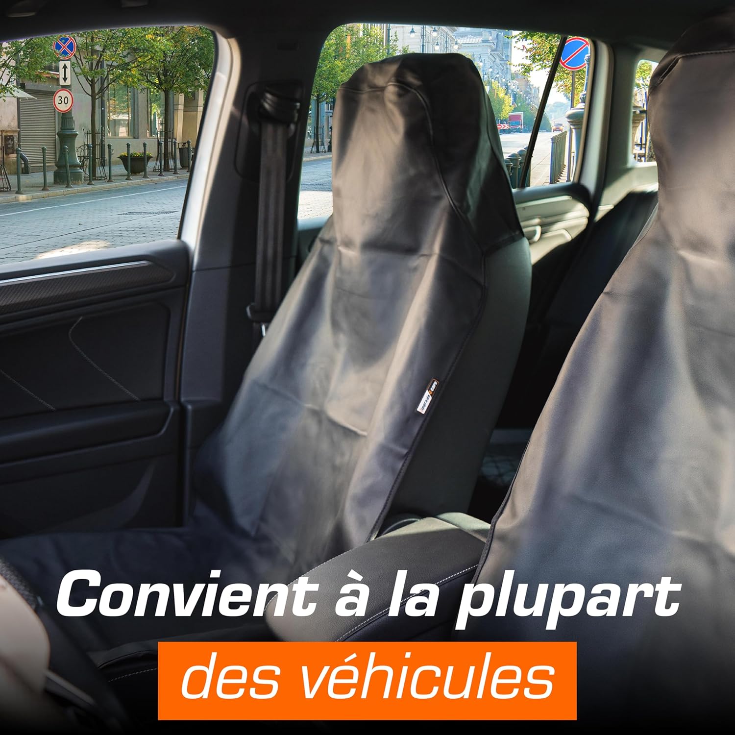 Thumbnail 5 de Housse de Siège Voiture Universelle Avant - Noir Imperméable par Upgrade4cars